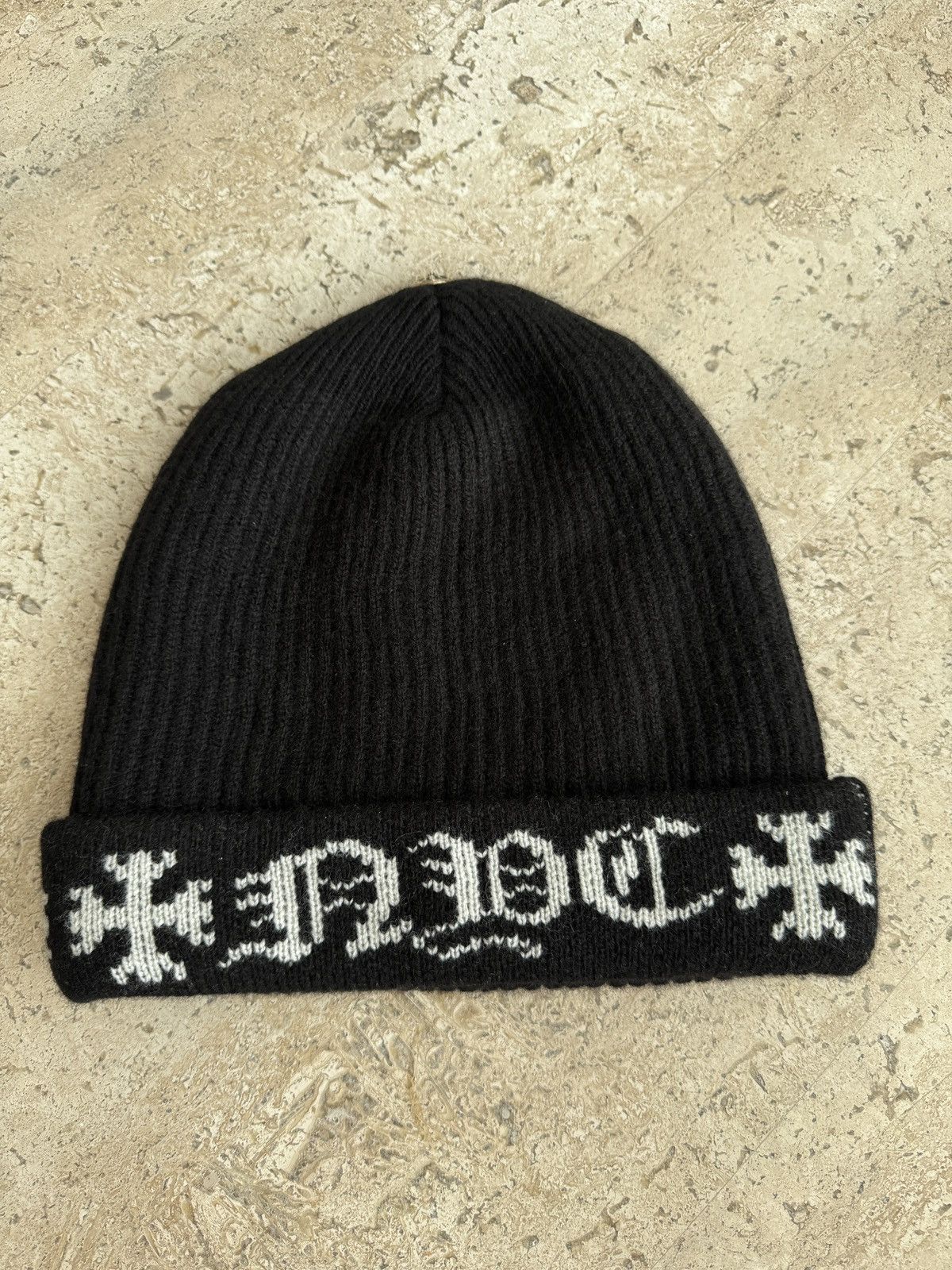 Chrome Hearts Chrome Hearts NYC Big Daddy Cashmere Beanie Size ONE SIZE - 14 Thumbnail