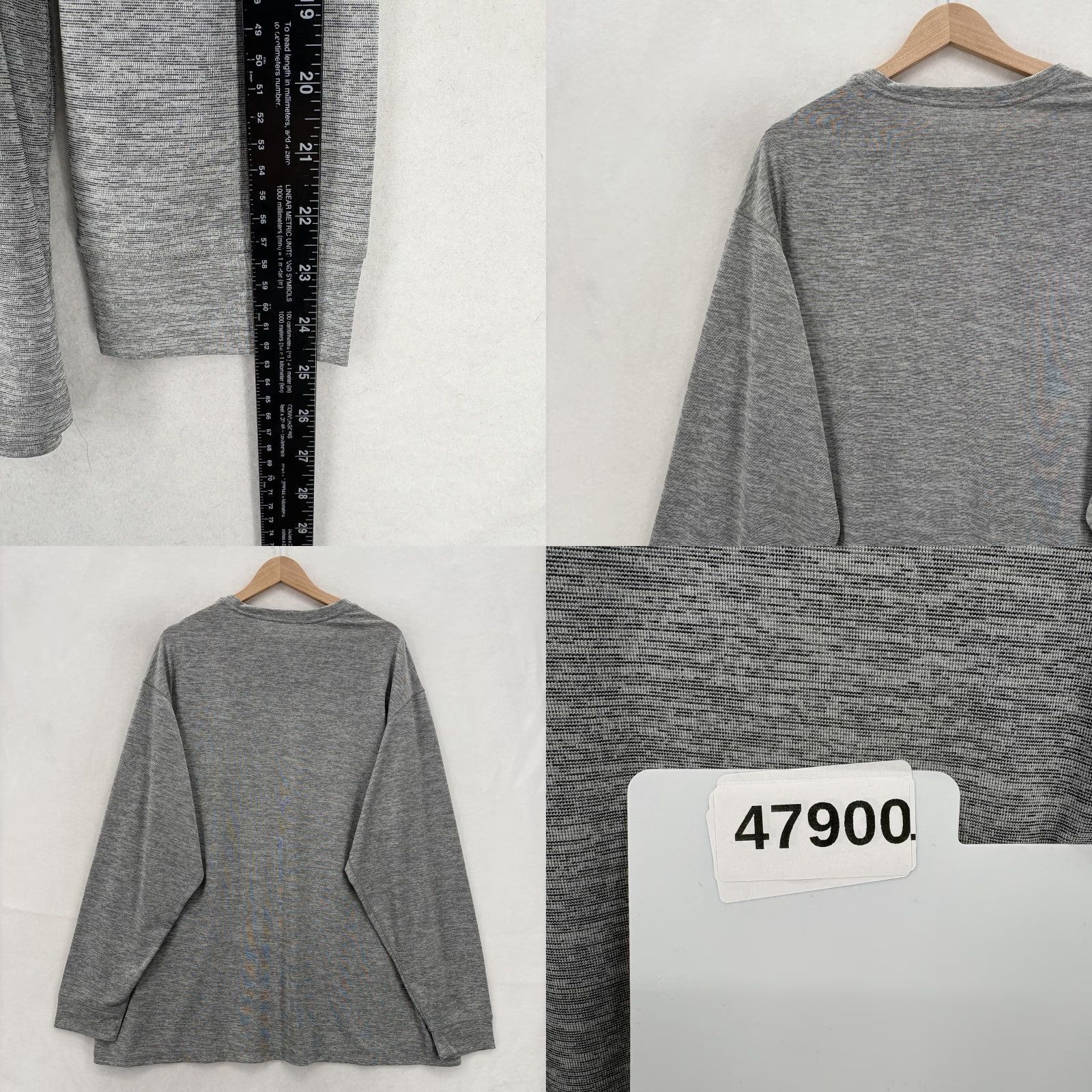 Roundtree & Yorke Roundtree & Yorke Performance Shirt Mens 2XB Gray Long Sleeve Raglan Big Man NWT Size US XXL / EU 58 / 5 - 9 Thumbnail