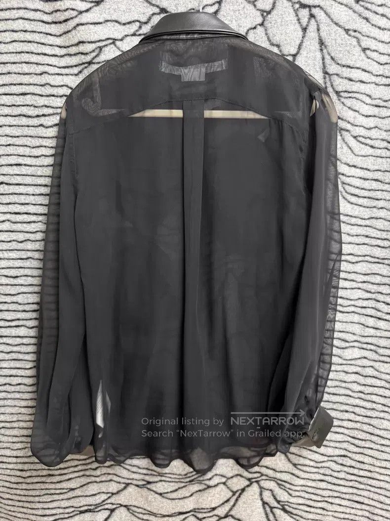 Comme des Garcons Comme des Garcons Roses Net Silk Collar Shirt Size S / US 4 / IT 40 - 5 Thumbnail