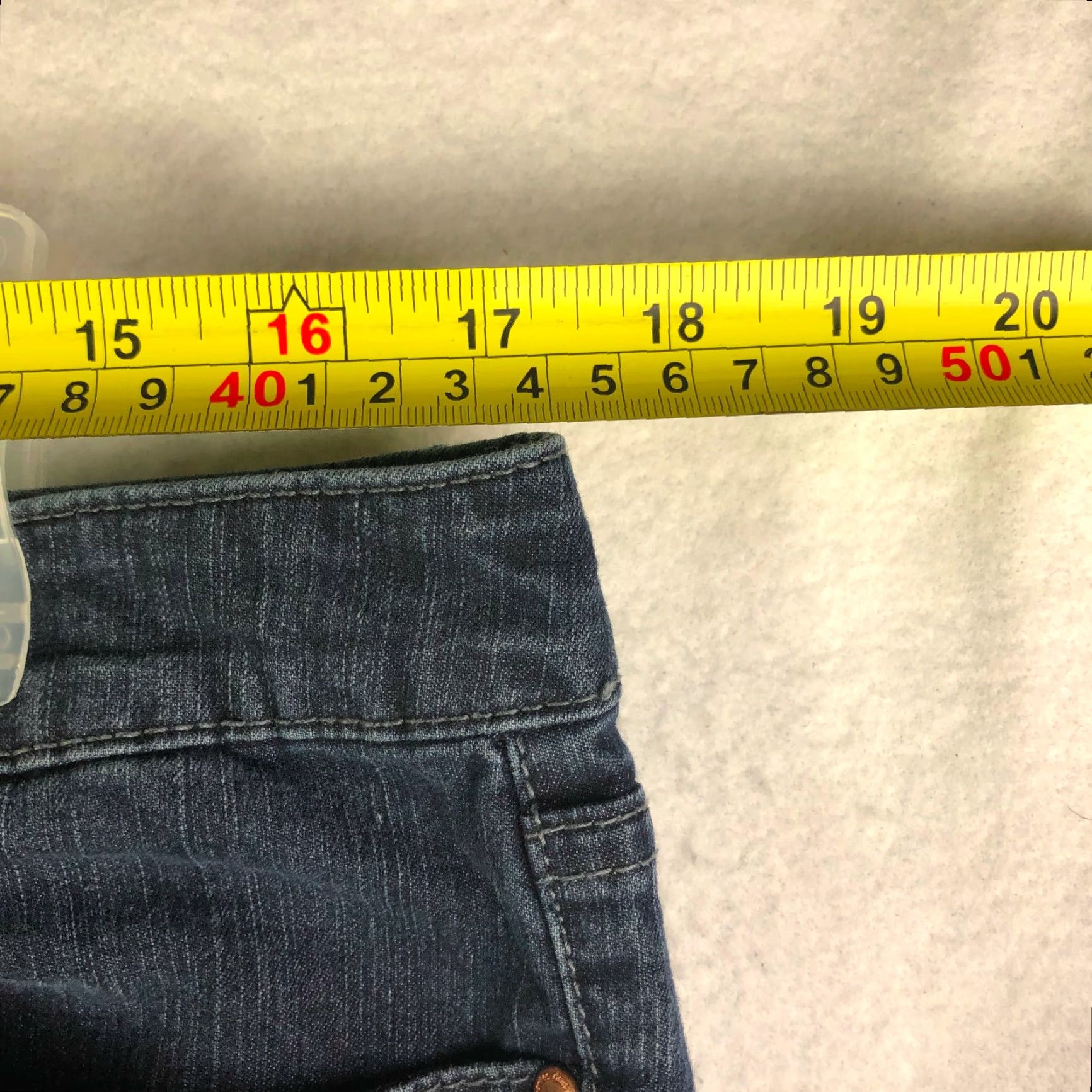 Denime Daisy Fuentes Mid Rise Bootcut Jeans Womens Size 12 Blue Denim Dark Wash Regular Inseam 31 in Size 34" / US 12 / IT 48 - 4 Thumbnail