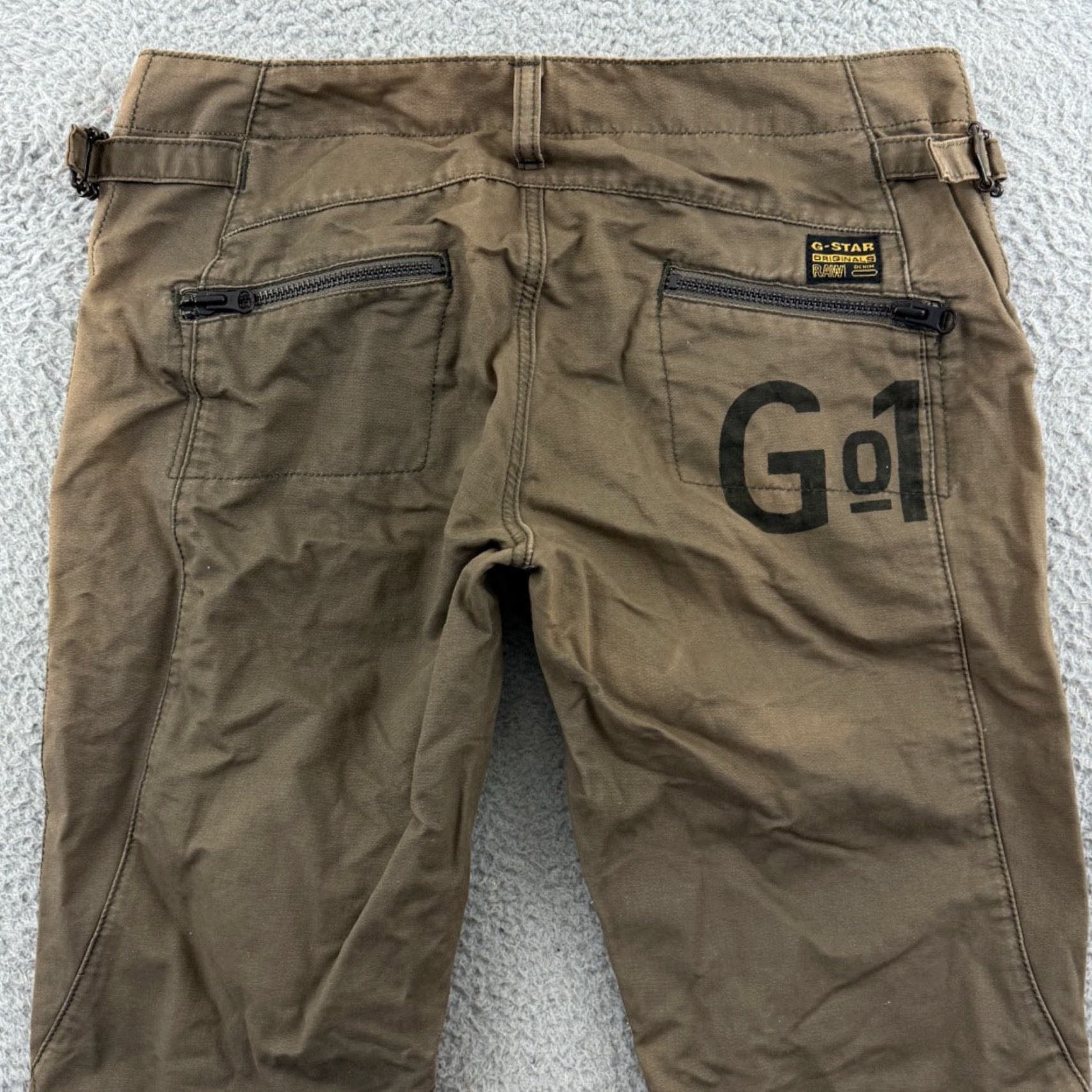G-Star G-Star Raw Pants Mens 30x32 Brown Utility 5-Pocket Ankle Zip Grunge Y2K Straight Regular Size US 30 / EU 46 - 7 Thumbnail