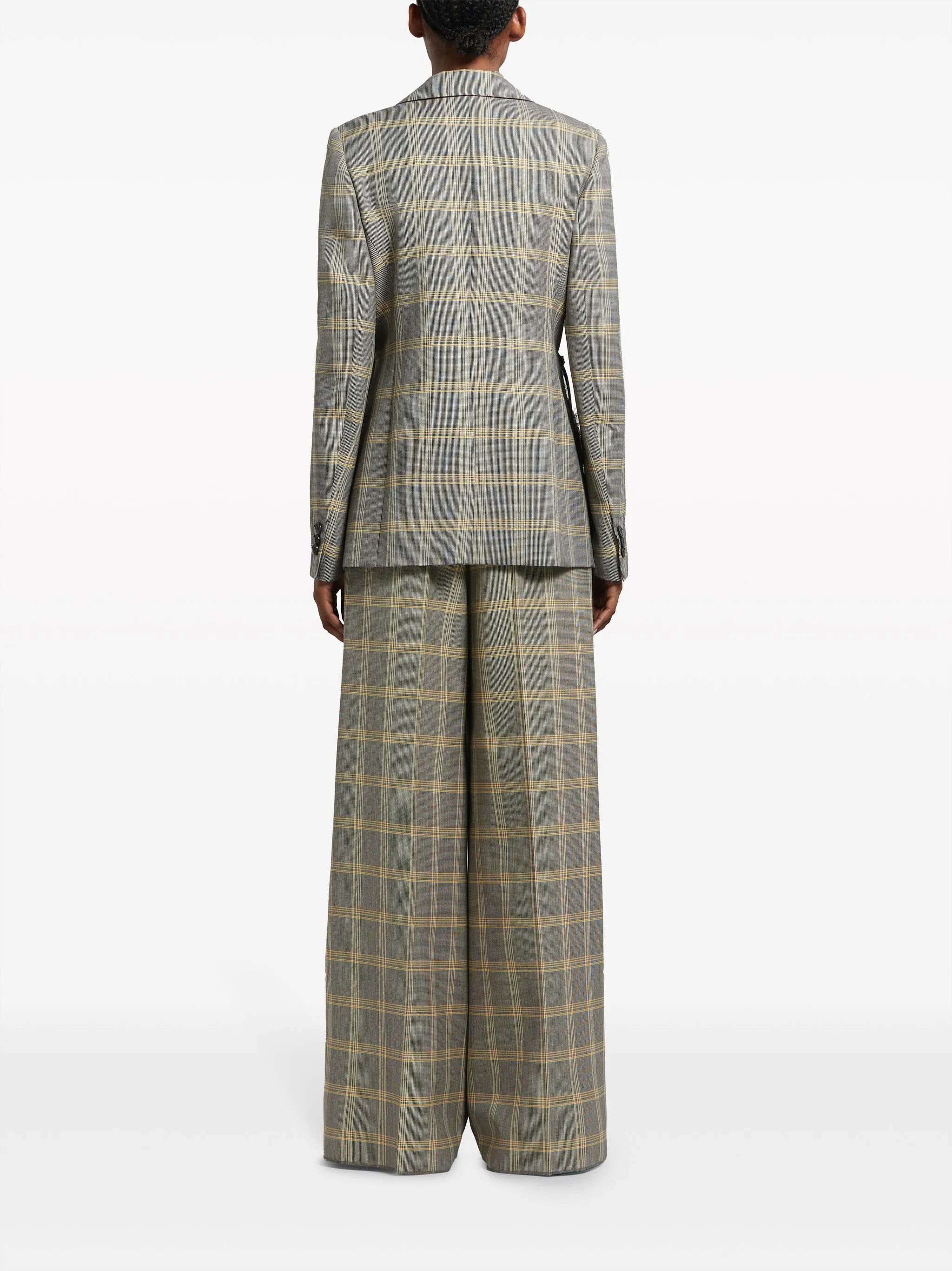 Marni o1f1d3z0625 Plaid-Check Single-Breasted Blazer in Multicolor Size M / US 6-8 / IT 42-44 - 3 Thumbnail