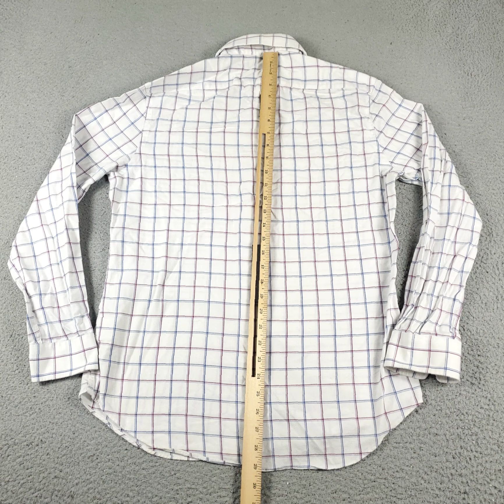 Tommy Hilfiger Tommy Hilfiger Shirt Mens Medium White/Blue Check Button-Up Long Sleeve Cotton Casual Business Preppy Size US M / EU 48-50 / 2 - 3 Thumbnail