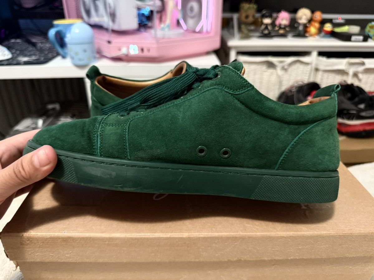 Christian Louboutin Christian Louboutin Low Top Junior Sneaker Green Suede Size US 10 / EU 43 - 2 Thumbnail