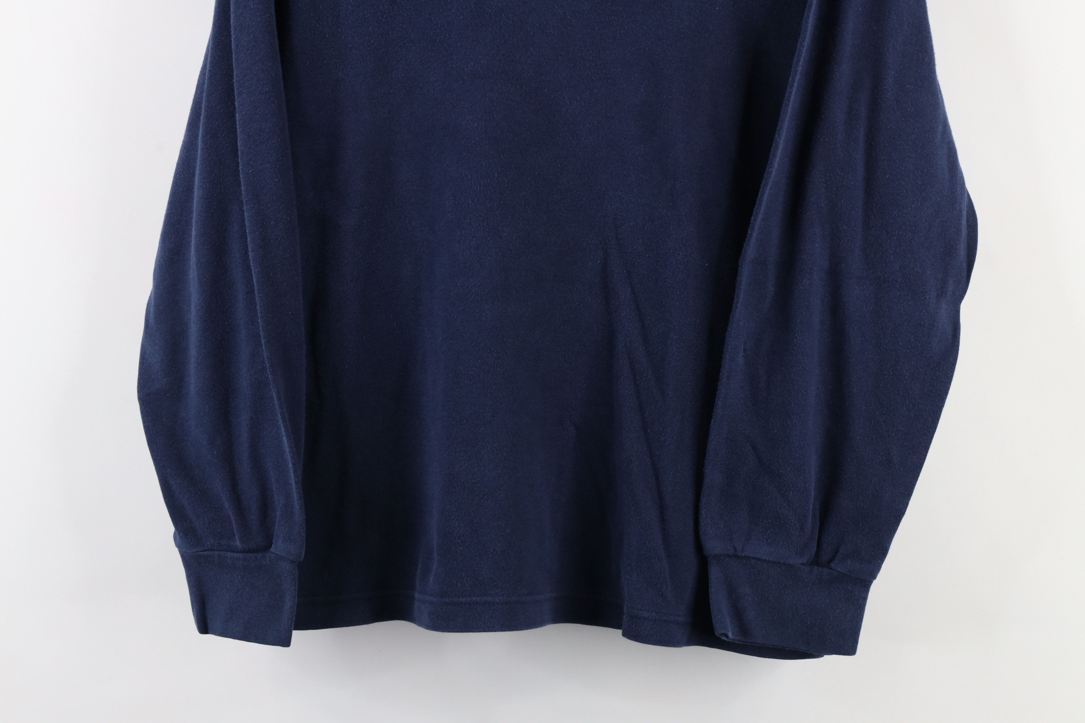 Vintage Vintage 90s Streetwear Long Sleeve Turtleneck T-Shirt Blue Size L / US 10 / IT 46 - 3 Thumbnail