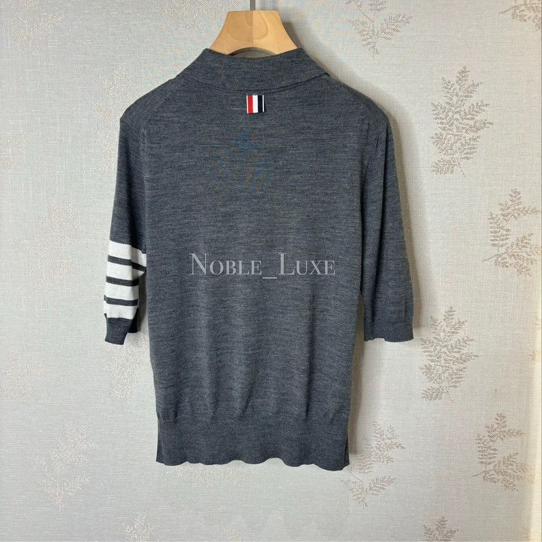 Thom Browne Thom Browne Gray Polo collar short sleeves Size US XS / EU 42 / 0 - 3 Thumbnail