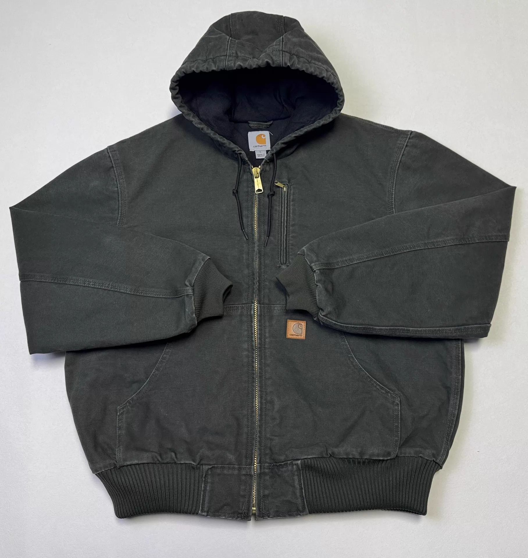 Carhartt Vintage Carhartt J130 101540 Hooded Jacket Green L Size US L / EU 52-54 / 3 - 1 Thumbnail