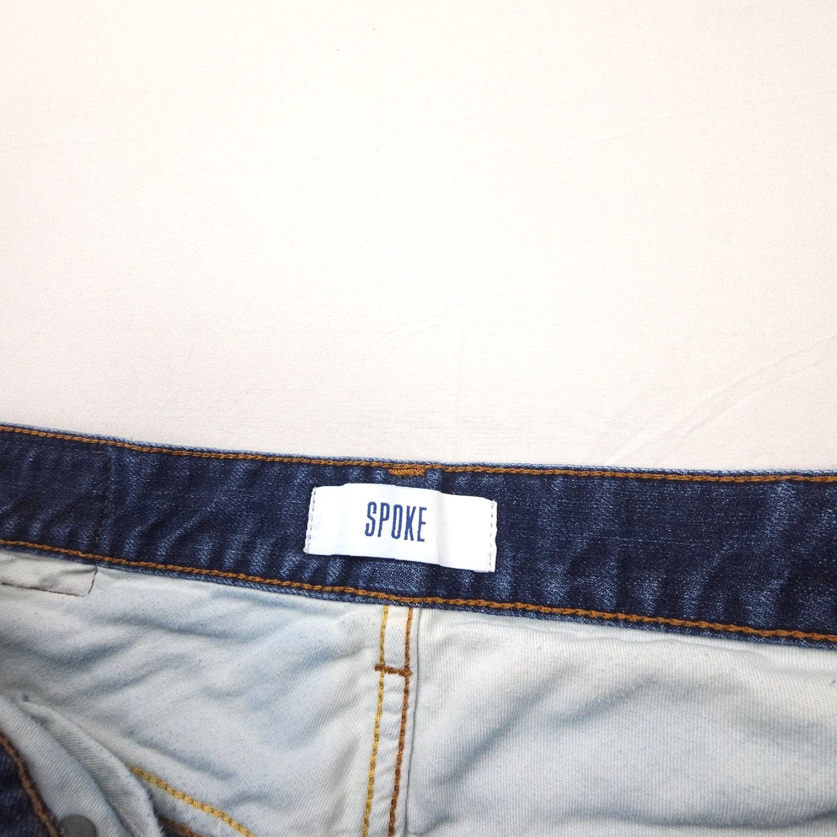 Vintage Spoke London Slim Taper Jeans Mens 32 Blue Dark Wash Stretch Denim Size US 32 / EU 48 - 7 Thumbnail
