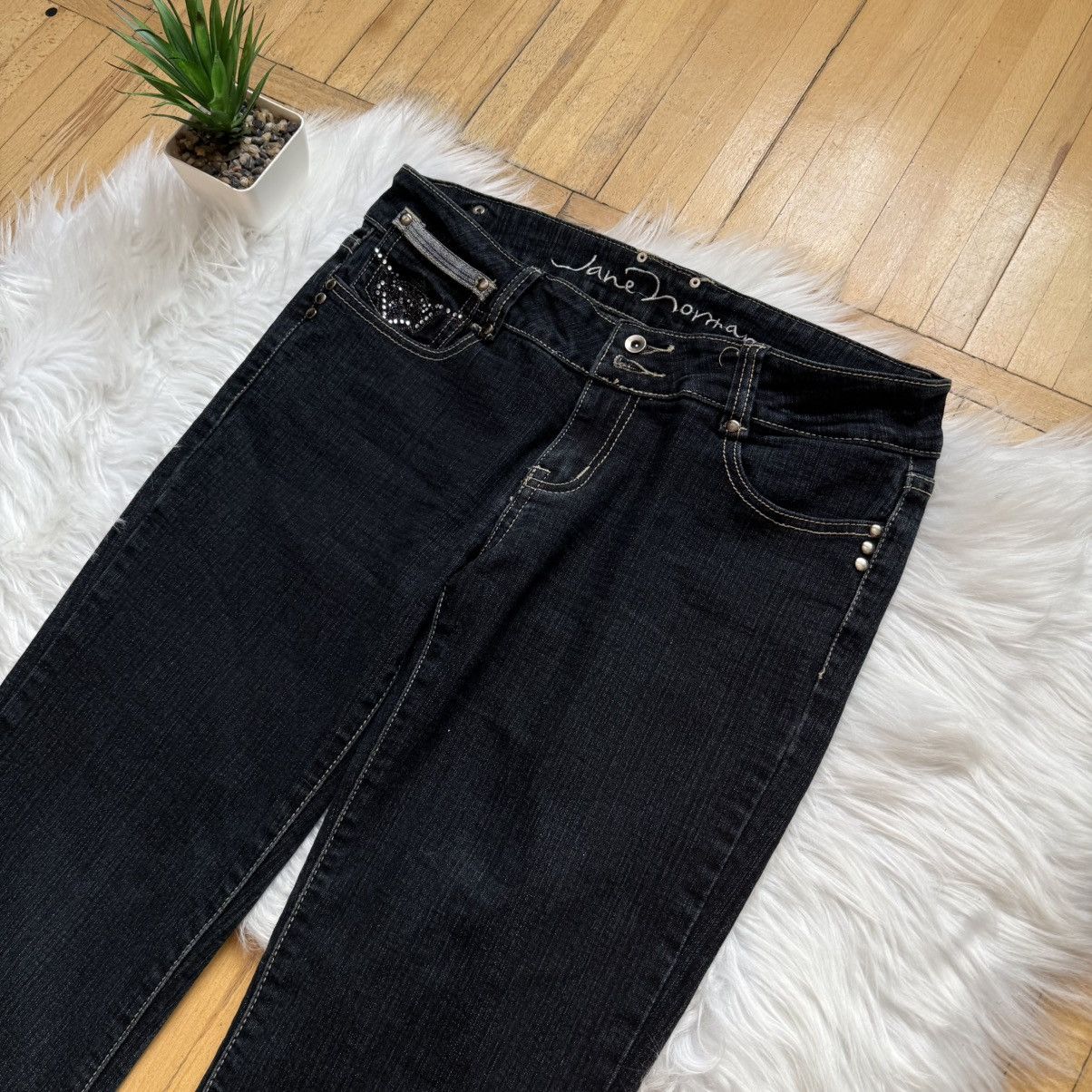 If Six Was Nine 📌 Vintage Jane Norman Y2K Crazy Flare Low Rise Jeans Size 36" / US 14 / IT 50 - 11 Thumbnail