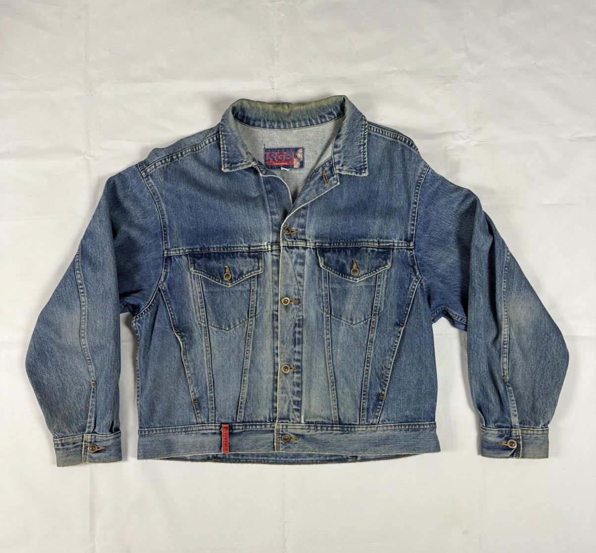 Vintage Vintage RGB RG Browns Denim Jacket Size US L / EU 52-54 / 3 - 1 Thumbnail