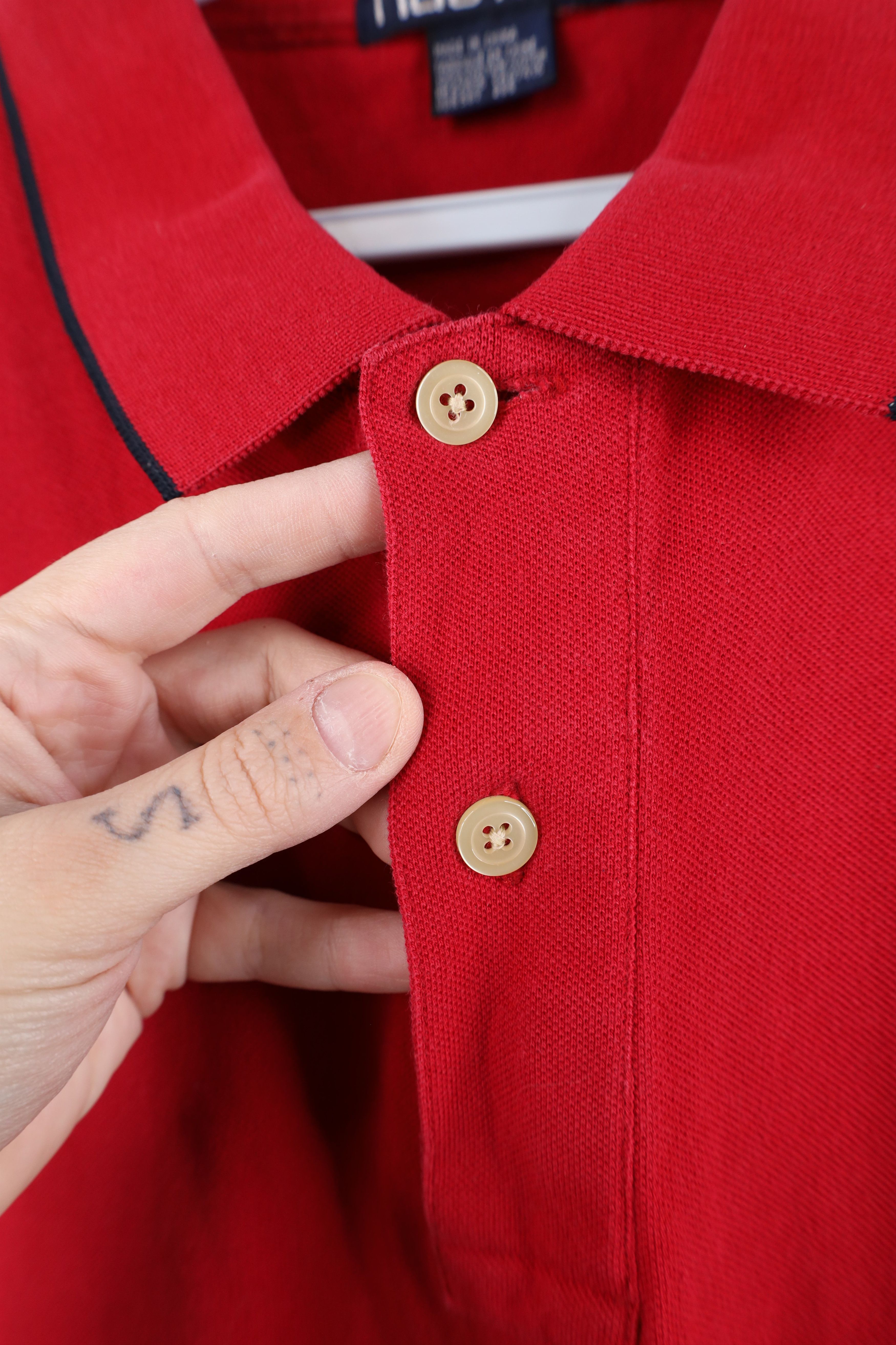 Nautica Vintage 90s Nautica Knit Collared Golf Polo Shirt Red Size US L / EU 52-54 / 3 - 7 Thumbnail