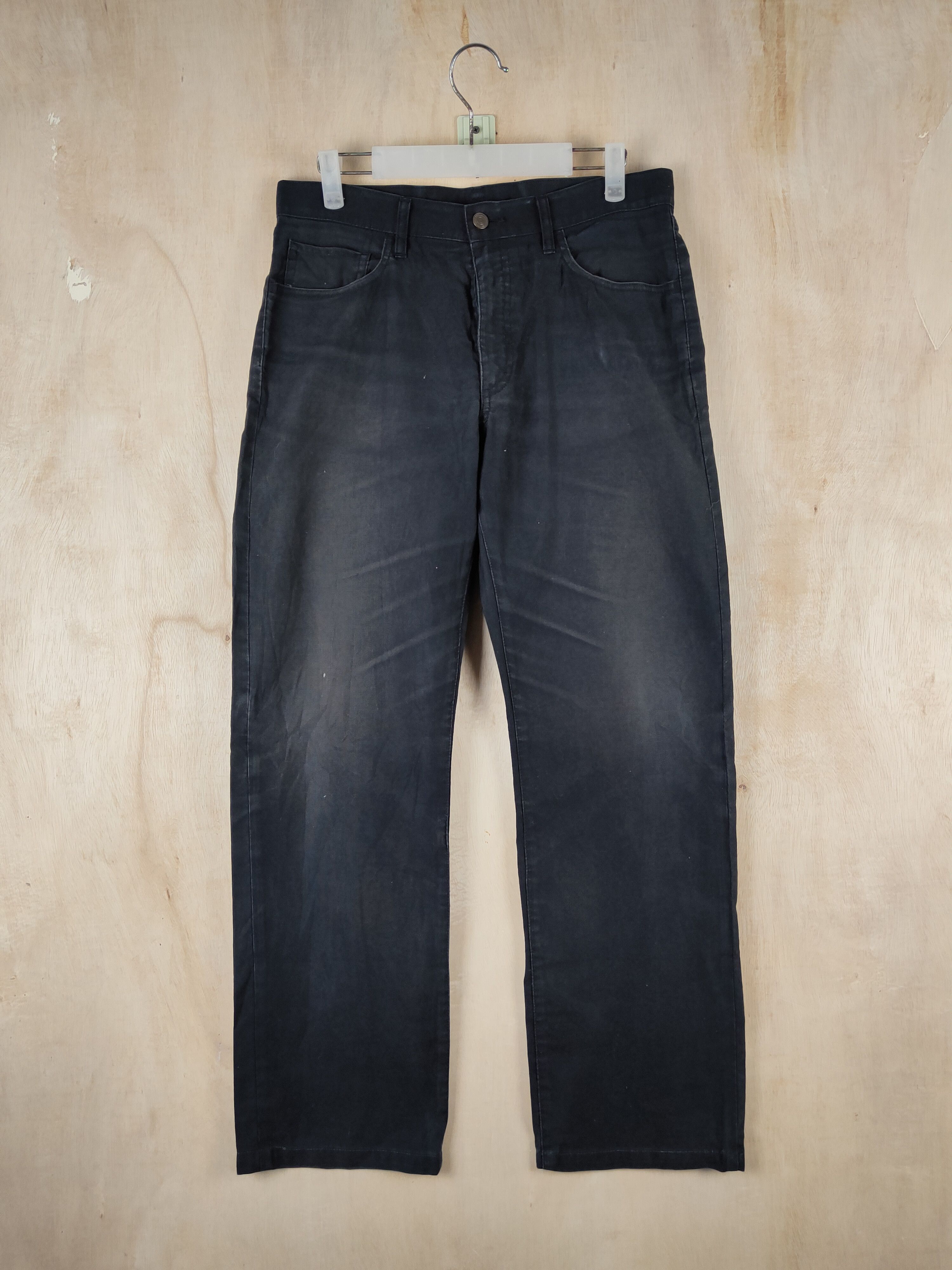 Japanese Brand Uniqlo Black faded vintage Casual Pants #S2503 Size US 31 - 1 Thumbnail