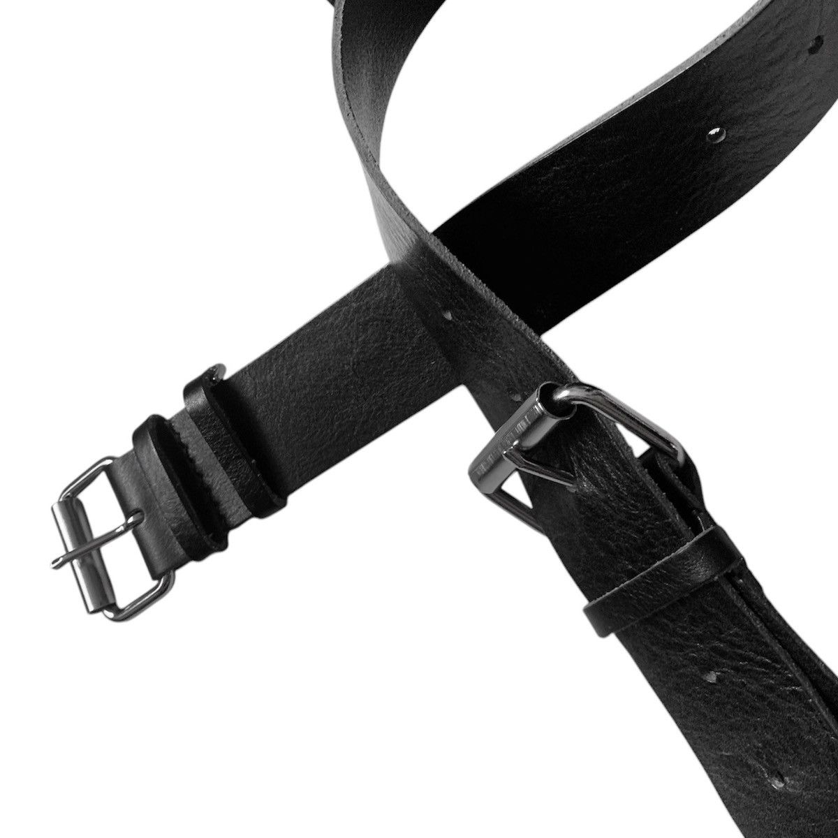 Japanese Brand 🧿demeulemeester’s leather belt with 3 silver-tone buckles Size ONE SIZE - 3 Thumbnail