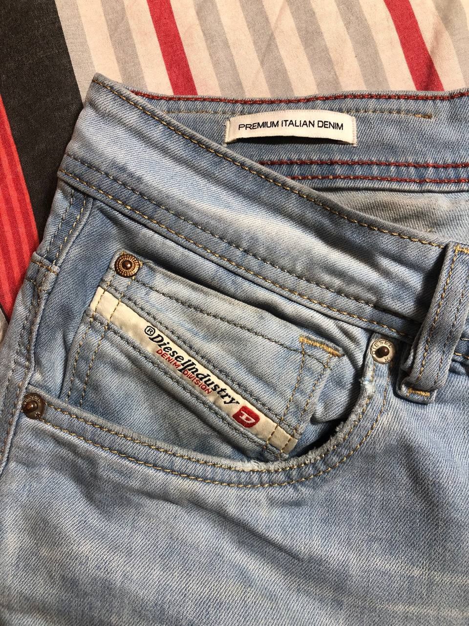 Diesel × Vintage Vintage Y2K Diesel Washed Distressed Denim Jeans Slim Size US 34 / EU 50 - 2 Thumbnail