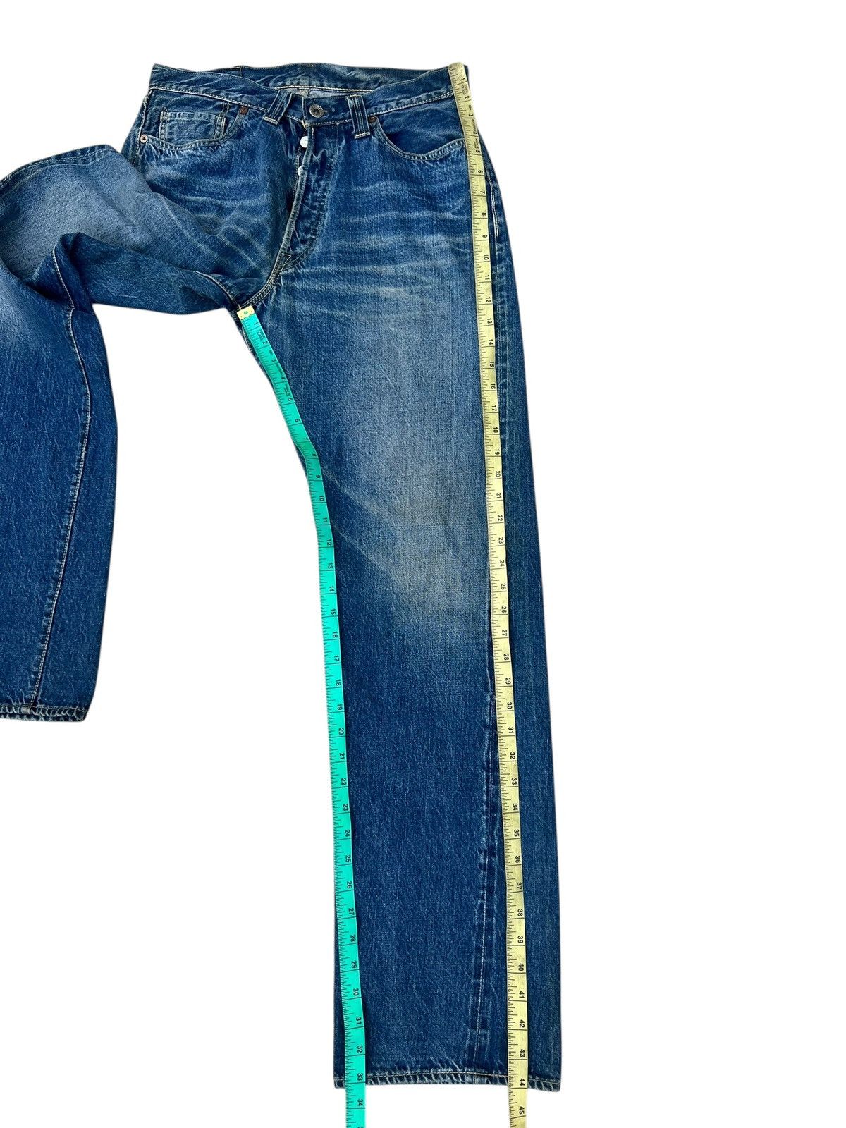 Denime RARE! Vintage DENIME ORIZZONTI Aging Denim Selvedge Jeans Size US 31 - 6 Thumbnail