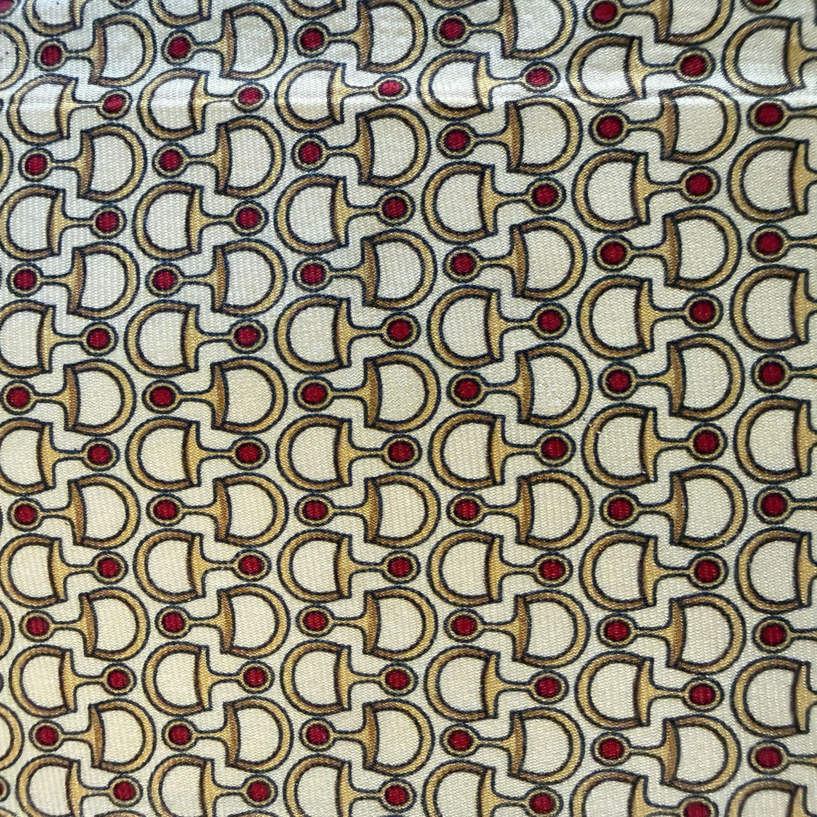 Brooks Brothers Brooks Brothers Silk Horse Bit Print Tie Yellow Red Size ONE SIZE - 1 Thumbnail