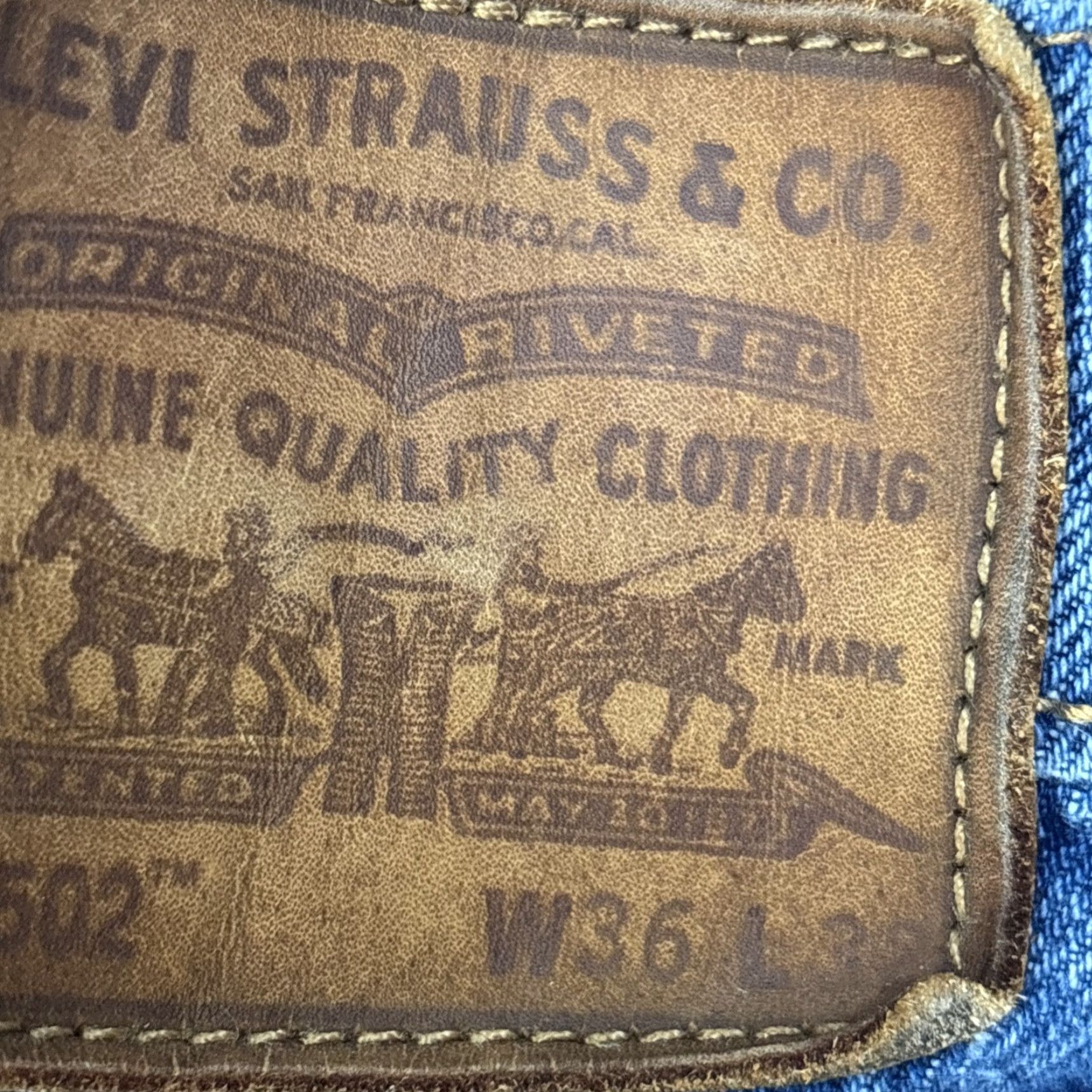 Levi's Levi's Jeans Men 36 Regular Denim 502 Blue Cotton Inseam 32 Tapered Logo Pockets Vintage No Zoom Size US 36 / EU 52 - 2 Thumbnail