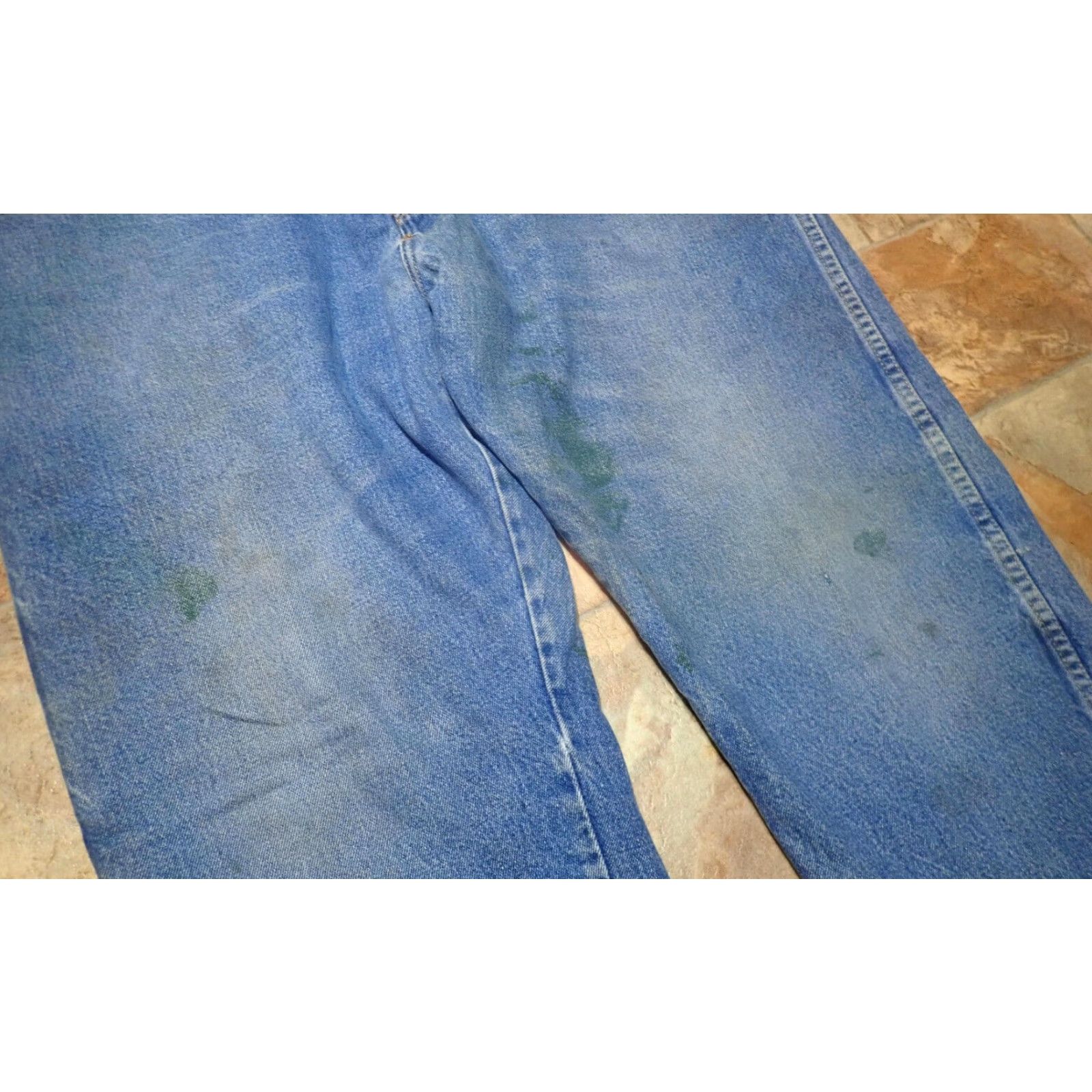 Wrangler Vintage Wrangler Men’s High Rise Insulated 40x27 Distressed Blue Denim Jeans with Pockets Western 90s Mens Size US 42 / EU 58 - 7 Thumbnail