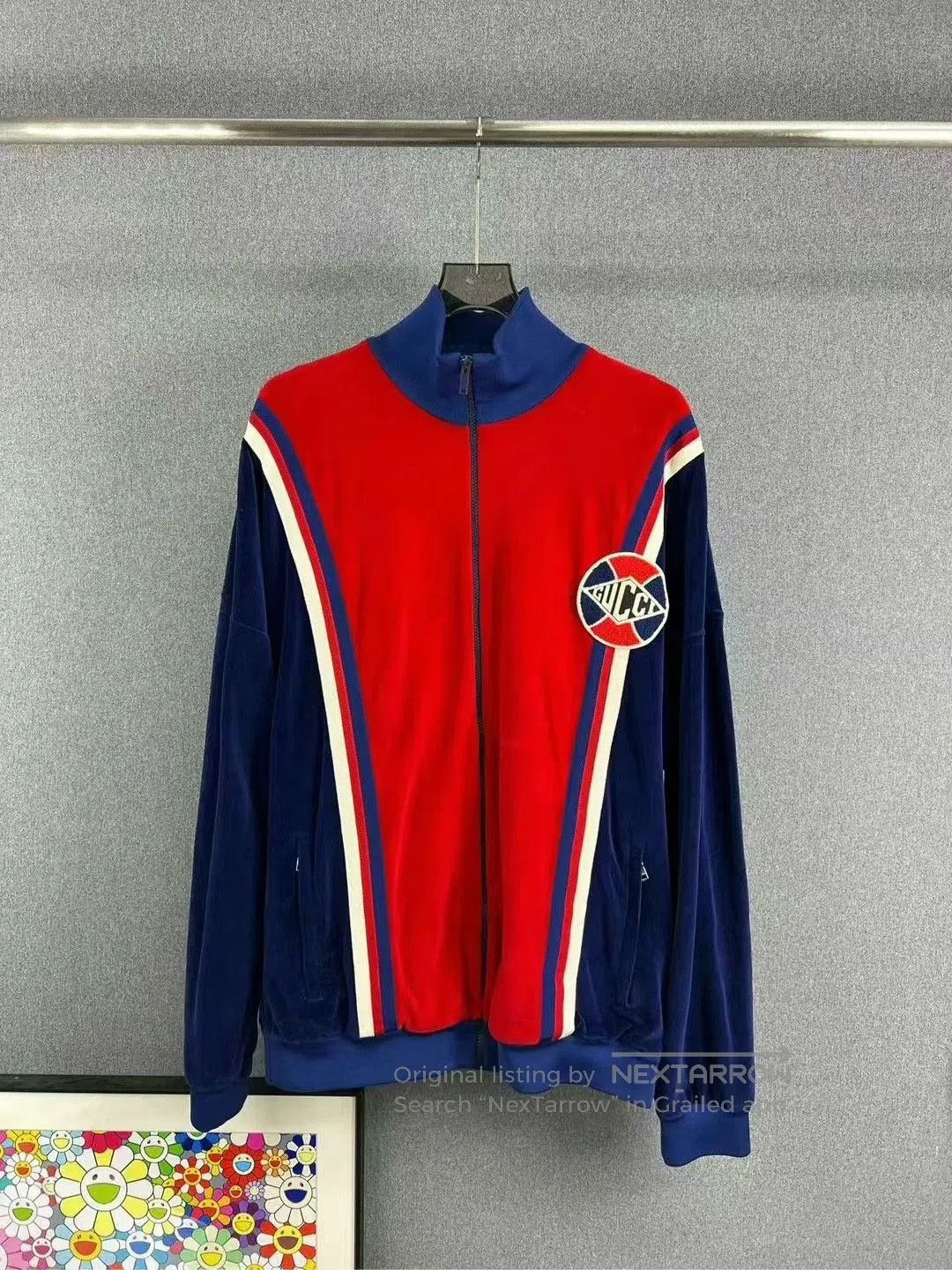 Gucci gucci red blue embroidered jacket XL size. Size US XL / EU 56 / 4 - 1 Thumbnail