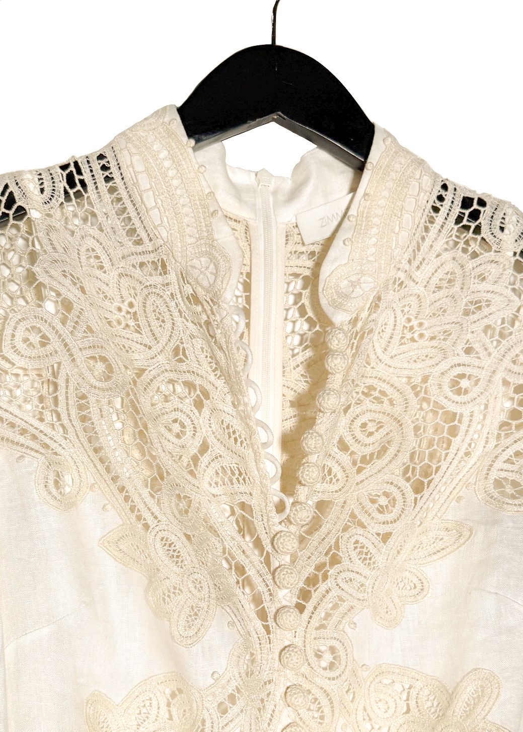 Zimmermann Zimmermann Crocheted Embroidered Tiggy Shirt Dress - Size 3 Size L / US 10 / IT 46 - 3 Thumbnail