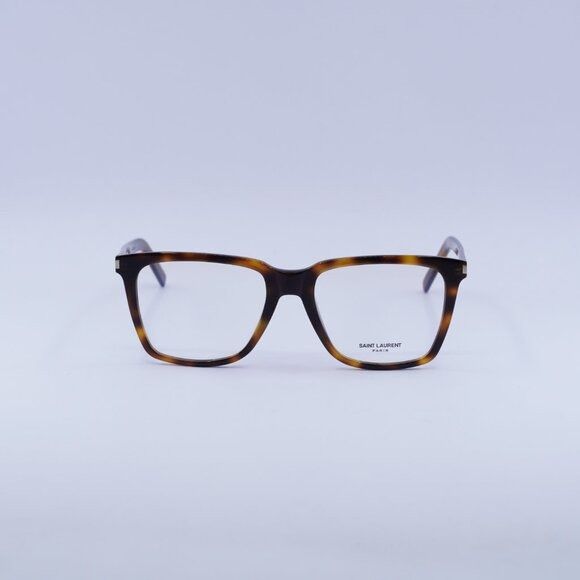 Saint Laurent Paris Saint Laurent SL717 SLIM 003 Eyeglasses Havana 54mm Square Size ONE SIZE - 7 Thumbnail