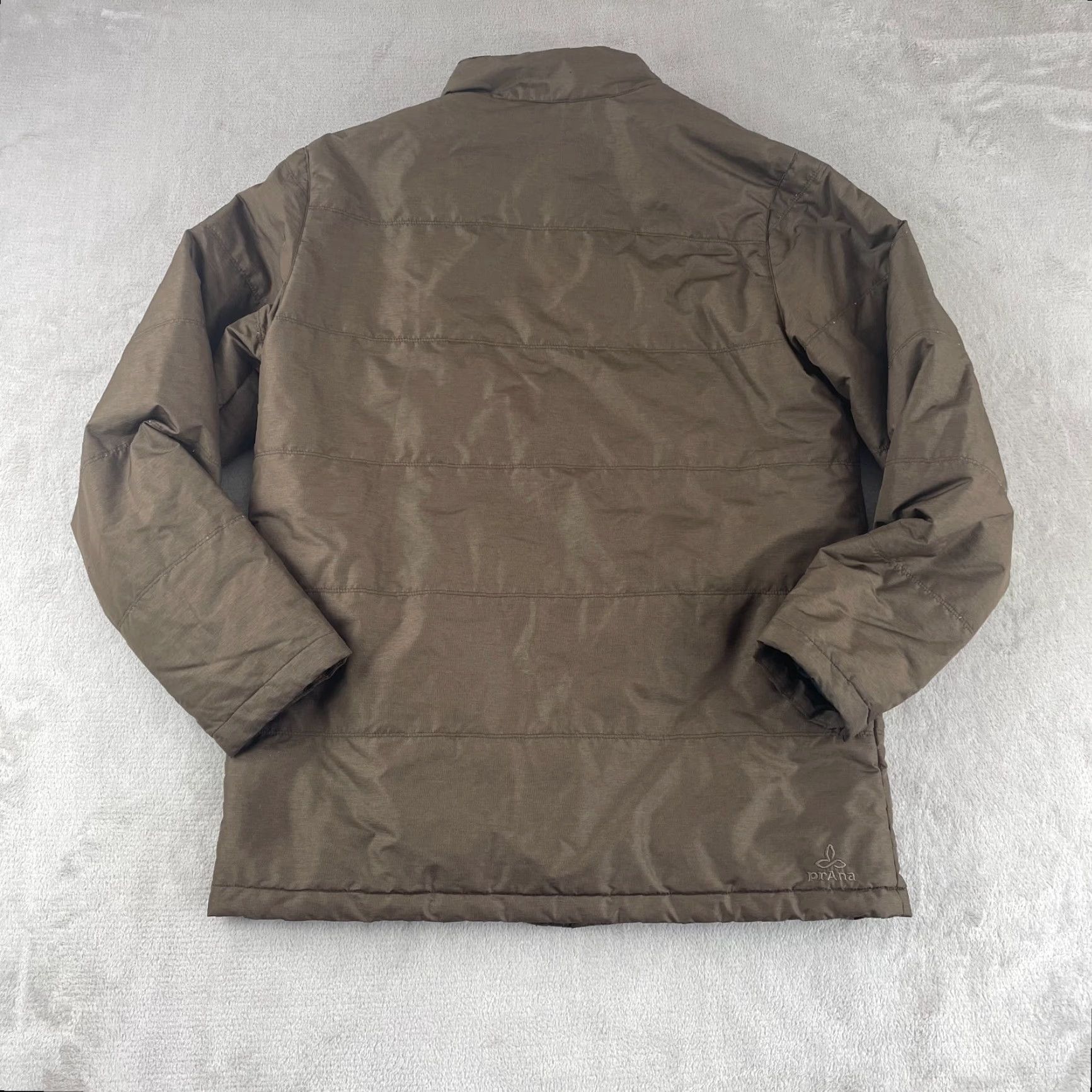 Prana prAna Miro Puffer Jacket Men L Acorn DWR Full Zip Pockets Quilted Outdoors Size US L / EU 52-54 / 3 - 7 Thumbnail