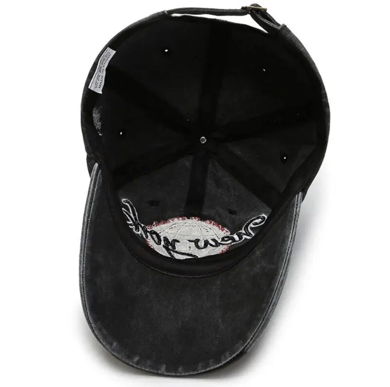 Designer New Distressed Cotton Washed Baseball Cap Outdoor Casual Size ONE SIZE - 6 Thumbnail