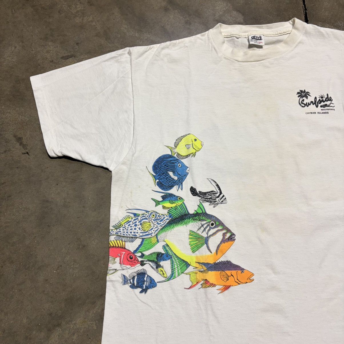 Vintage Vintage Cayman Islands Tropical Fish T shirt Reef 90s USA Size US XXL / EU 58 / 5 - 3 Thumbnail