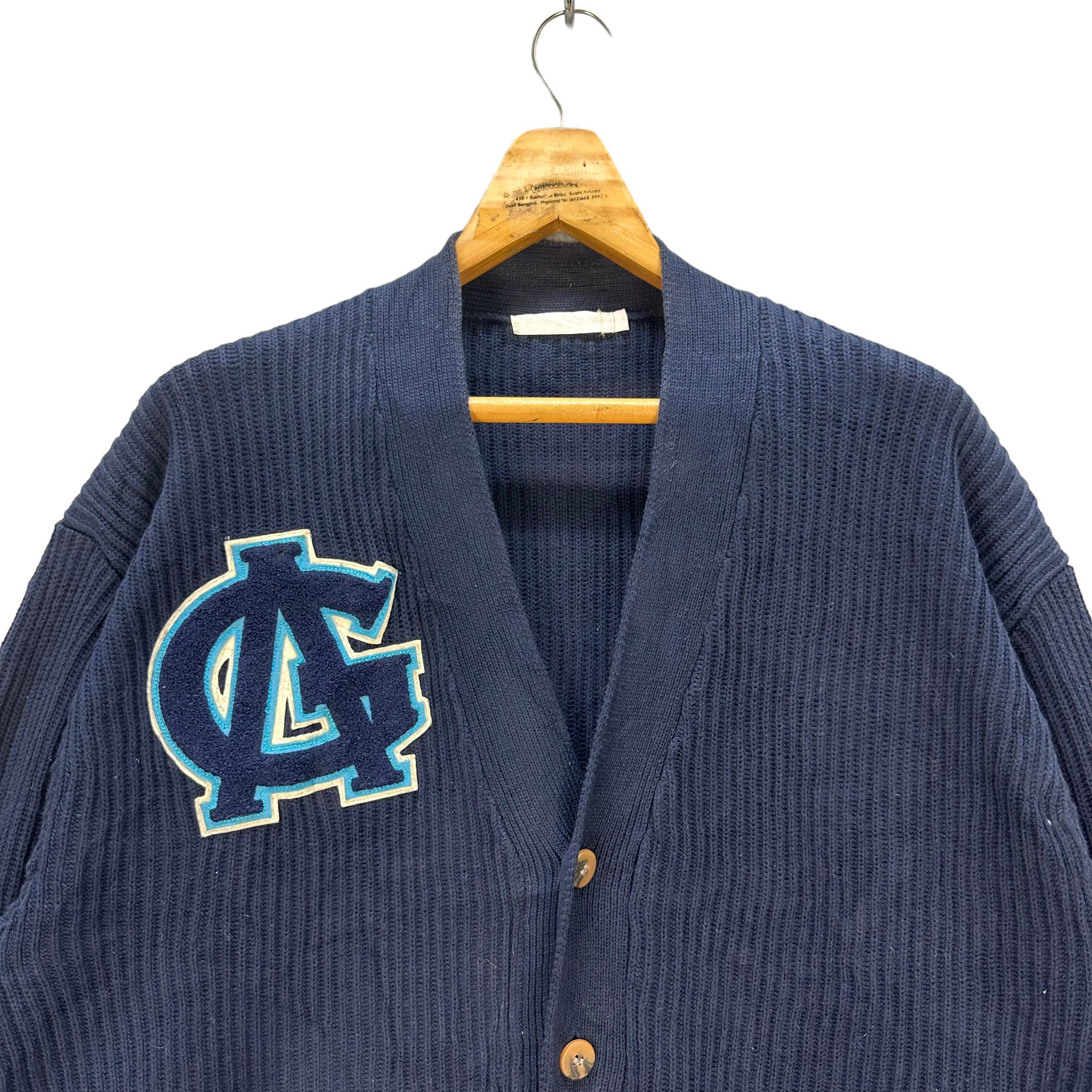 Japanese Brand P.P.C AG LOGO KNITTED CARDIGAN #8616-017 Size US L / EU 52-54 / 3 - 2 Thumbnail
