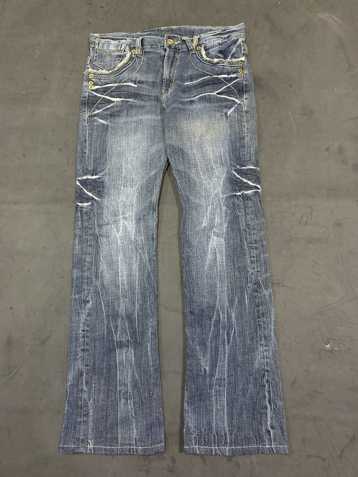 If Six Was Nine 🖤BLACKDAY🖤stone flared jeans ifsixwasnine lgb styled Size US 32 / EU 48 - 1 Thumbnail