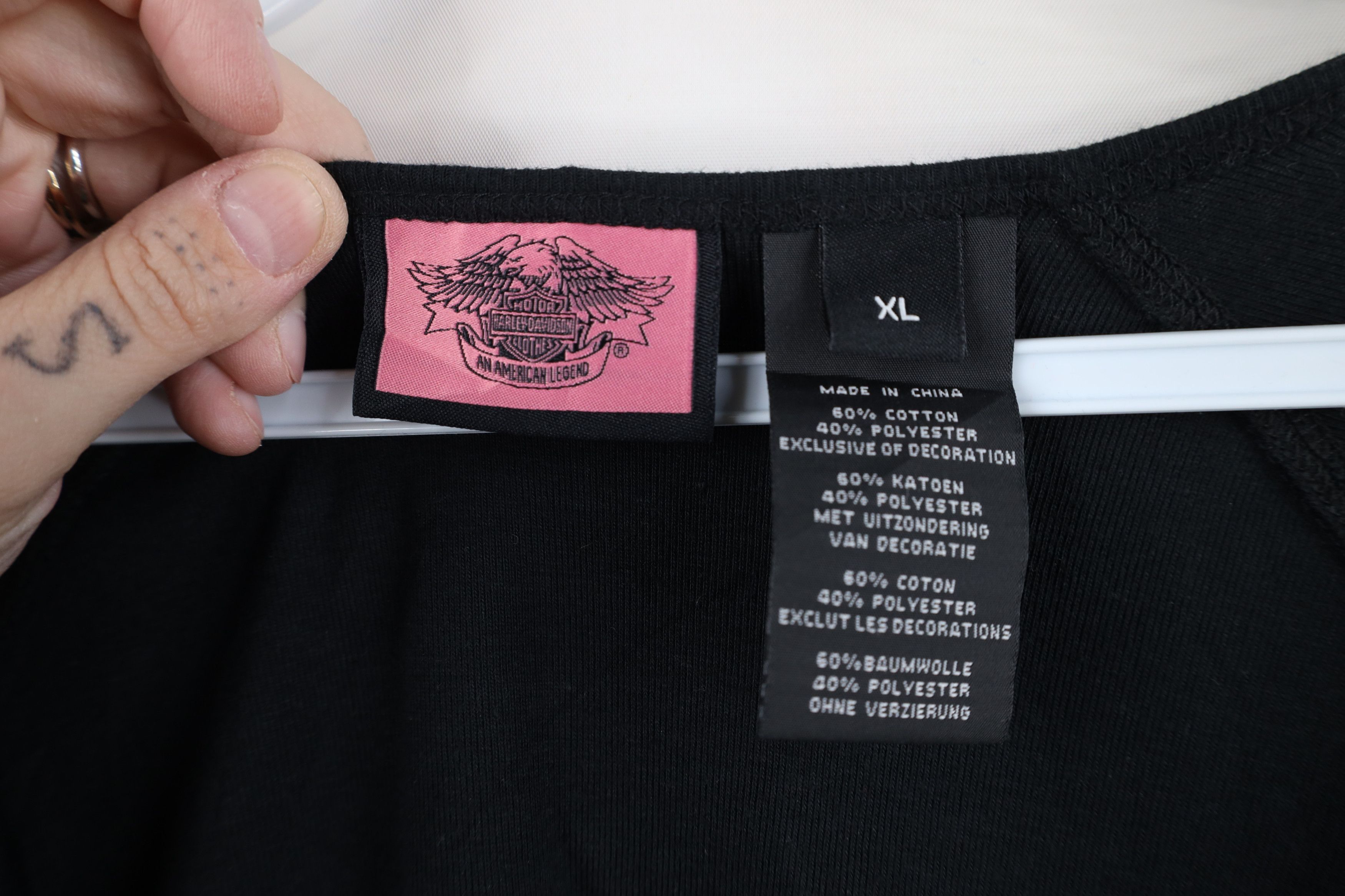Harley Davidson Vintage Y2K Harley Davidson Ribbed Knit Henley T-Shirt Size XL / US 12-14 / IT 48-50 - 9 Thumbnail