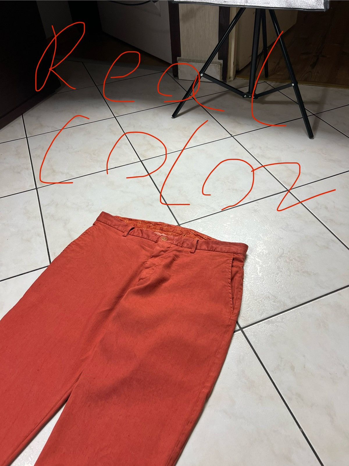 Etro Etro Milano casual linen cotton chino orange trousers Size US 34 / EU 50 - 3 Thumbnail