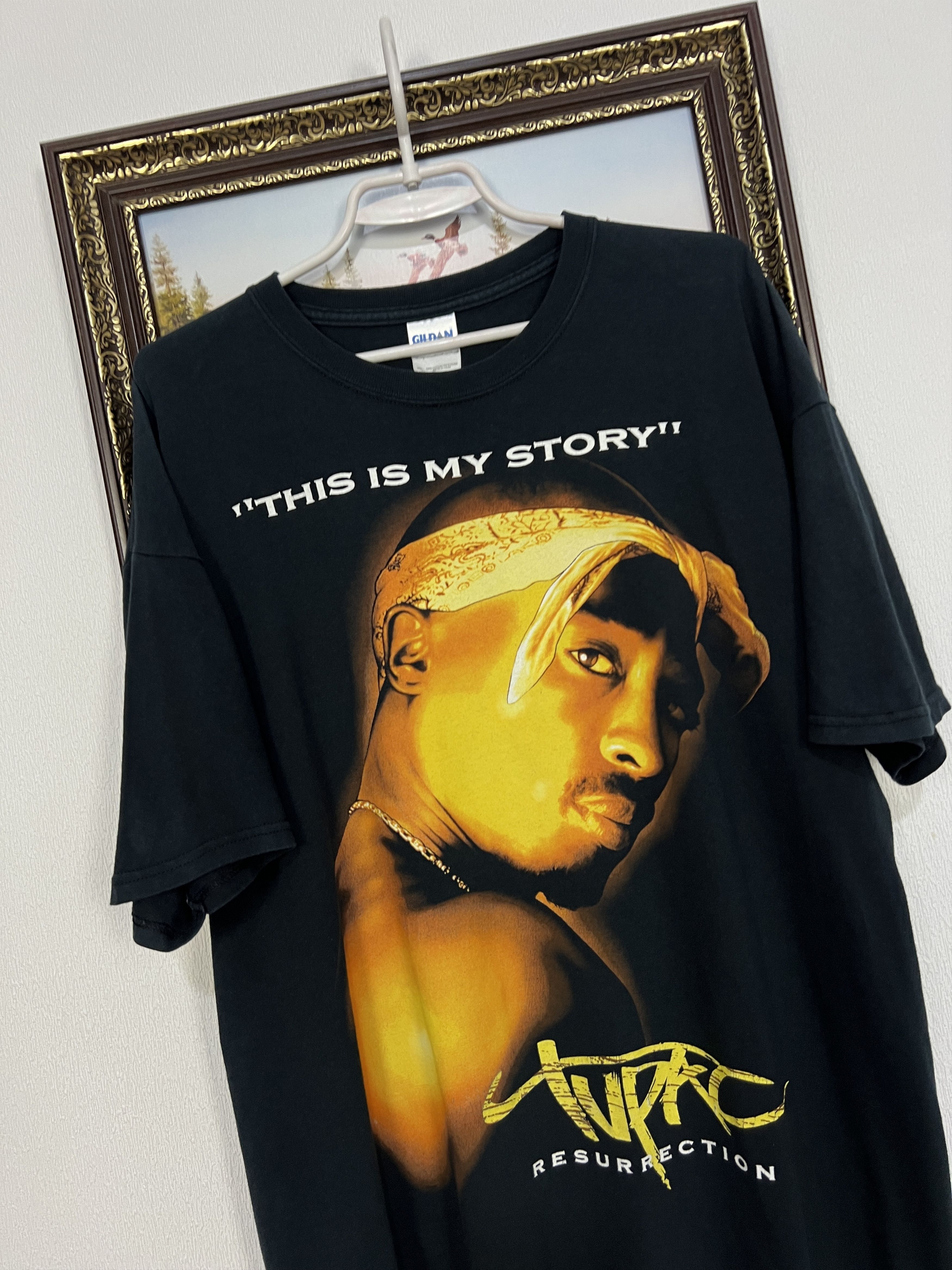 Vintage Rap Tee 2Pac Shirt Hip Hop Tupac Shakur Resurrection Shirt Size US XL / EU 56 / 4 - 3 Thumbnail