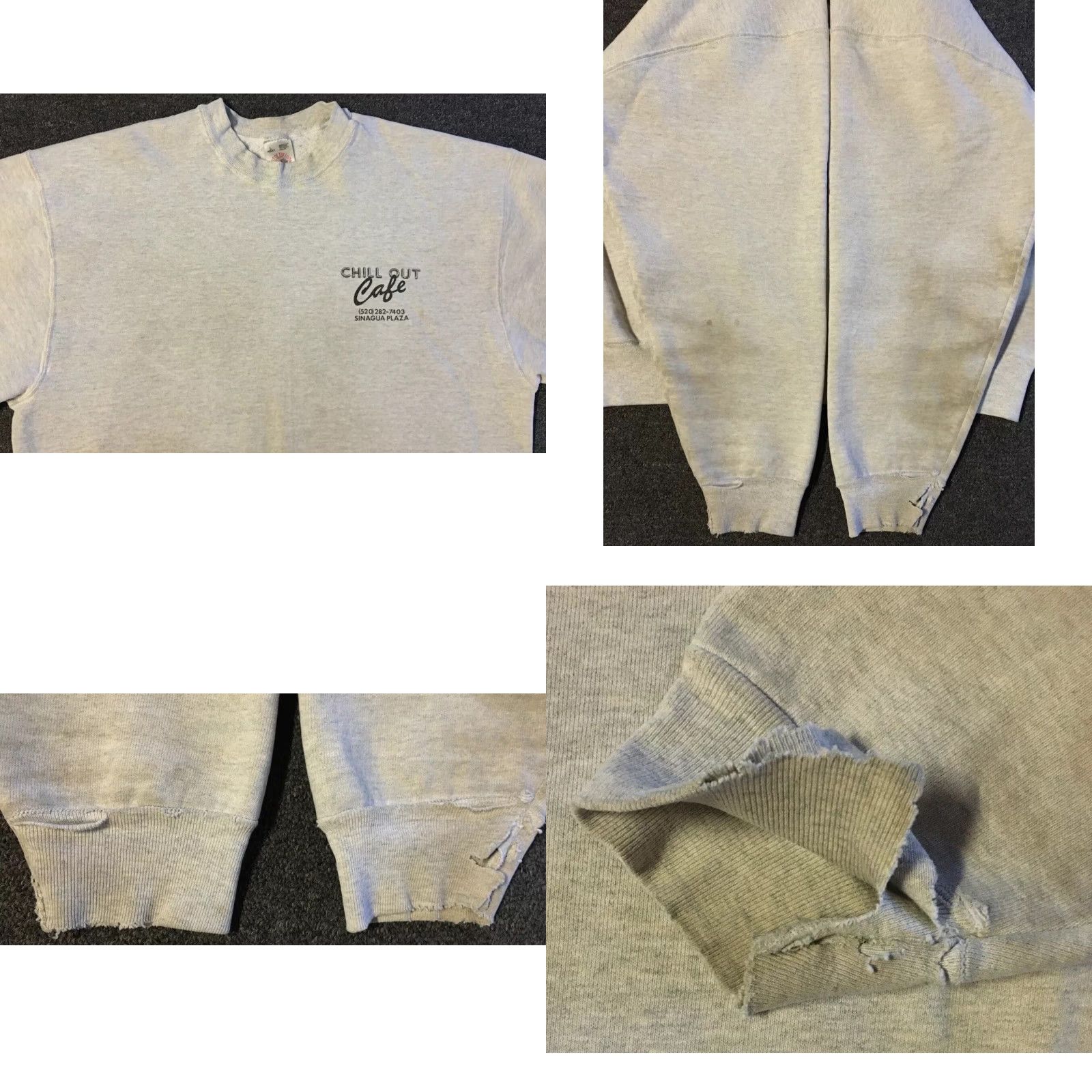 Vintage VINTAGE 90s Chill Out Cafe Sedona Arizona Faded Distressed Sweatshirt M Animal Gray Hoodie Mens Size M Size US M / EU 48-50 / 2 - 9 Thumbnail