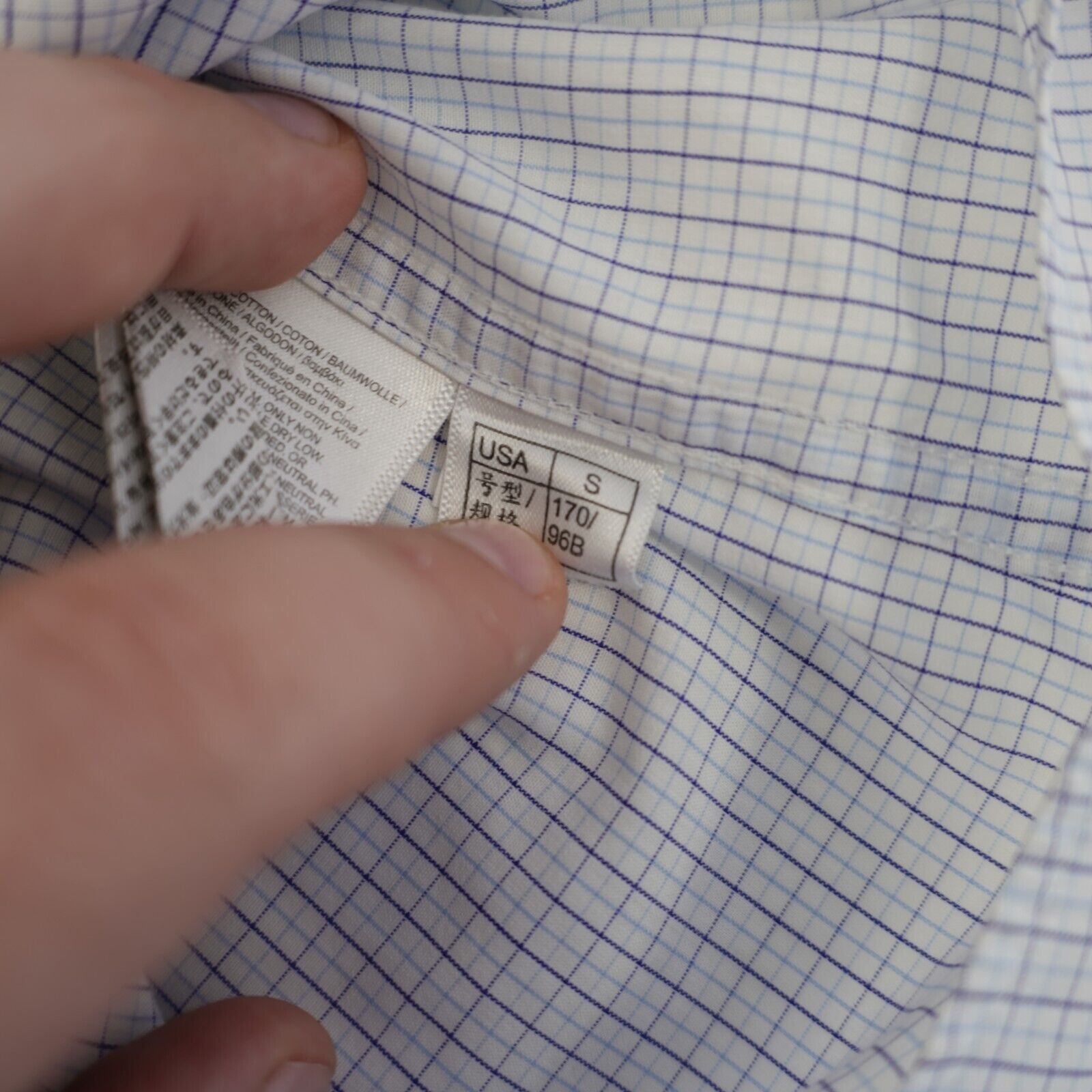 Brooks Brothers Brooks Brothers 346 Small White Purple Blue Check Collared D Size US S / EU 44-46 / 1 - 10 Thumbnail