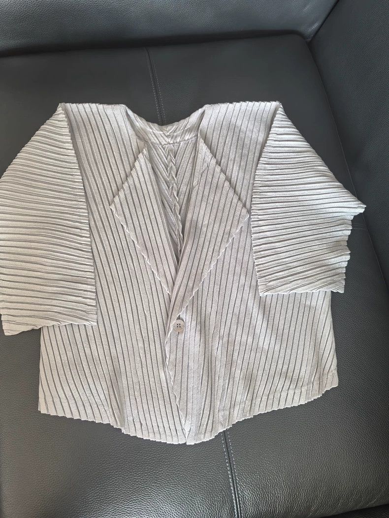 Other Issey Miyake size:2 Ice grey twill grille pleated long-sle Size XS / US 0-2 / IT 36-38 - 3 Thumbnail