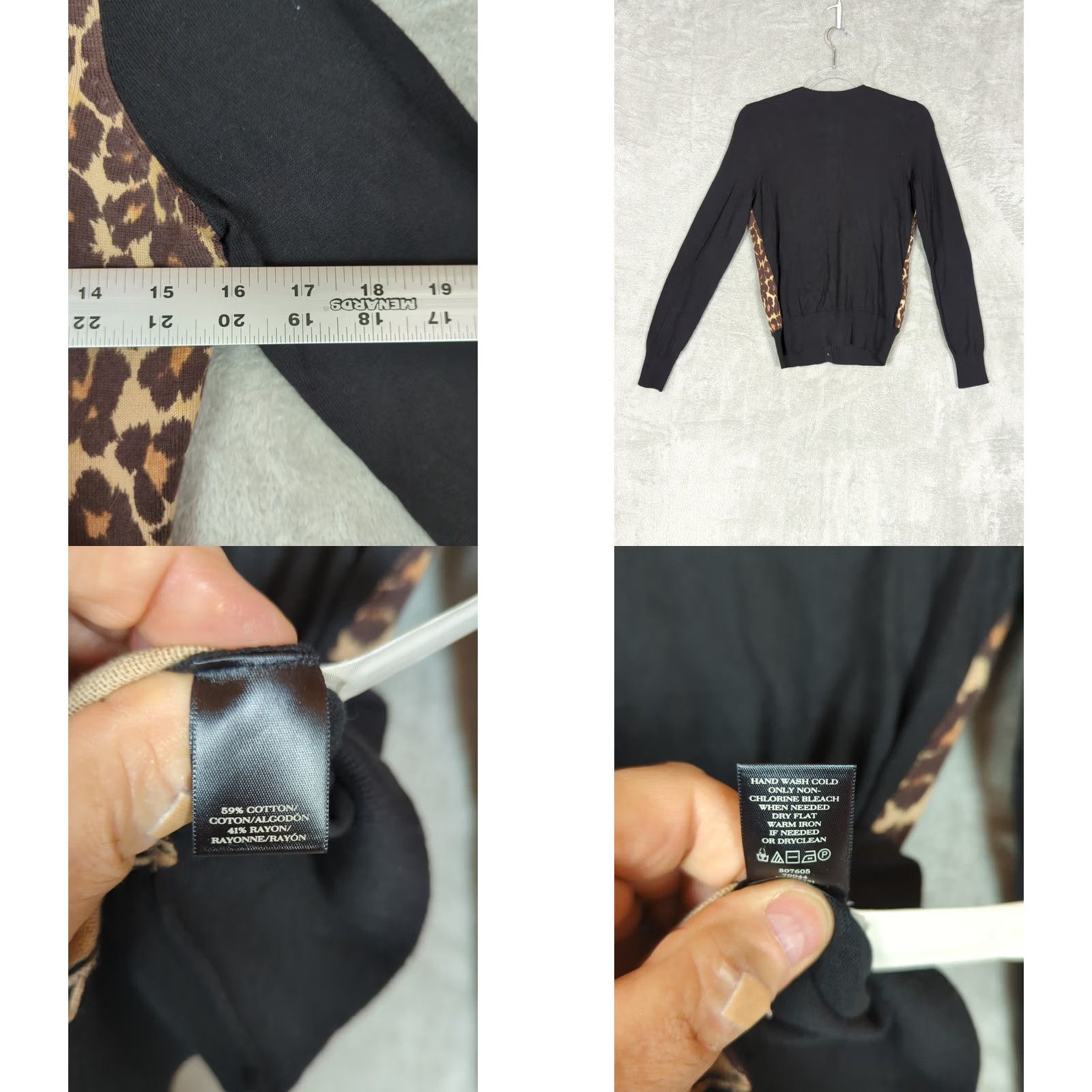 Ann Taylor Ann Taylor Sweater Cardigan Women S Leopard Print Button up Pockets New Multicolor Size S / US 4 / IT 40 - 8 Thumbnail