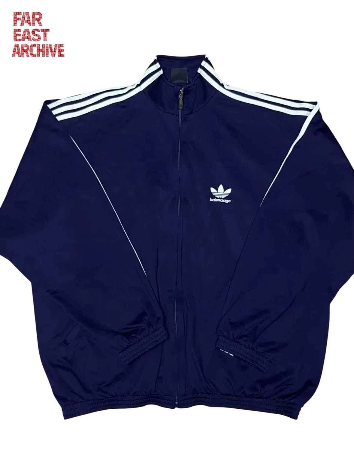 Adidas × Balenciaga 3 Stripe Cotton Terry Jersey Tracksuit Size US XL / EU 56 / 4 - 1 Thumbnail
