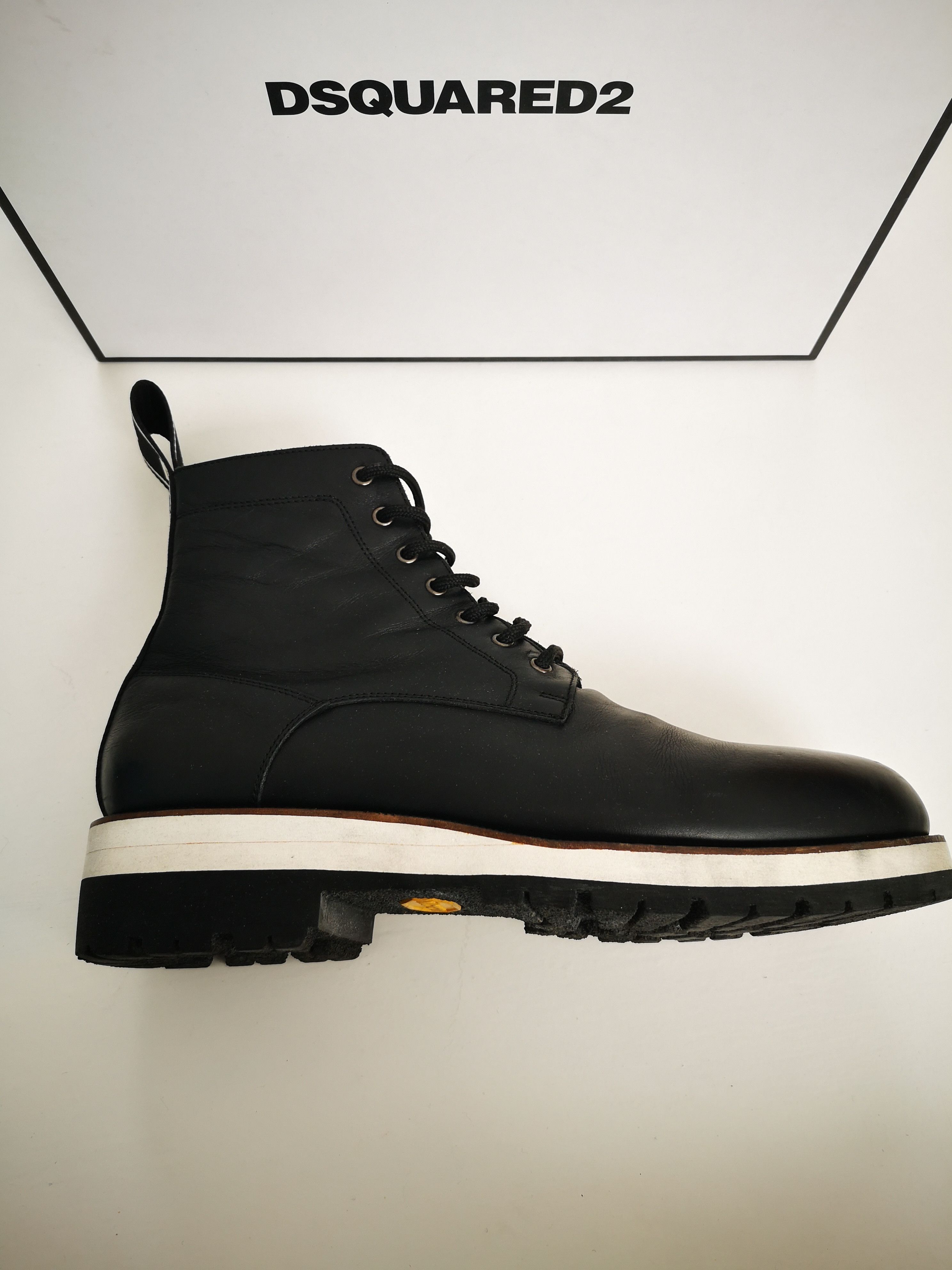 Dsquared2 DSQUARED2 FLAT ANKLE BOOTS BRICK WINTER BOOTS LEATHER SZ. 45 Size US 12 / EU 45 - 17 Thumbnail