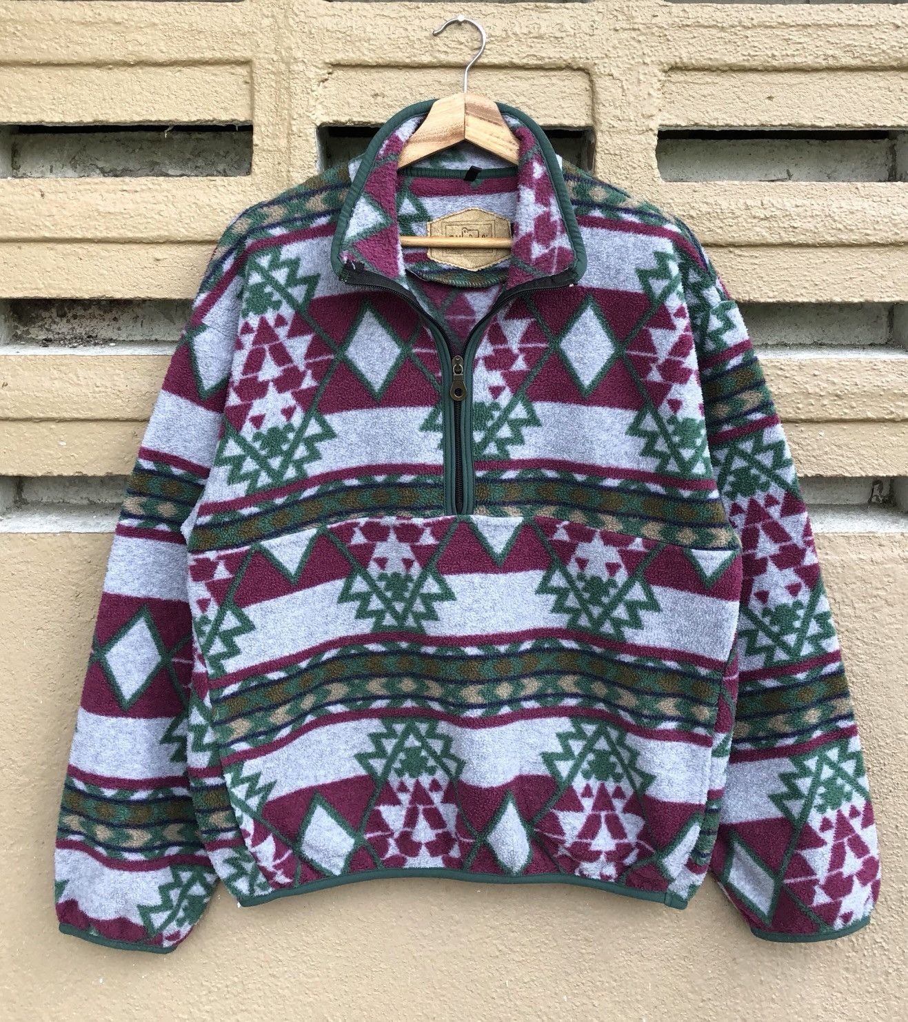 Woolrich Woolen Mills VTG Woolrich Fleece Aztec Half Zip Sweater Made In 🇺🇸 USA Size US S / EU 44-46 / 1 - 8 Thumbnail