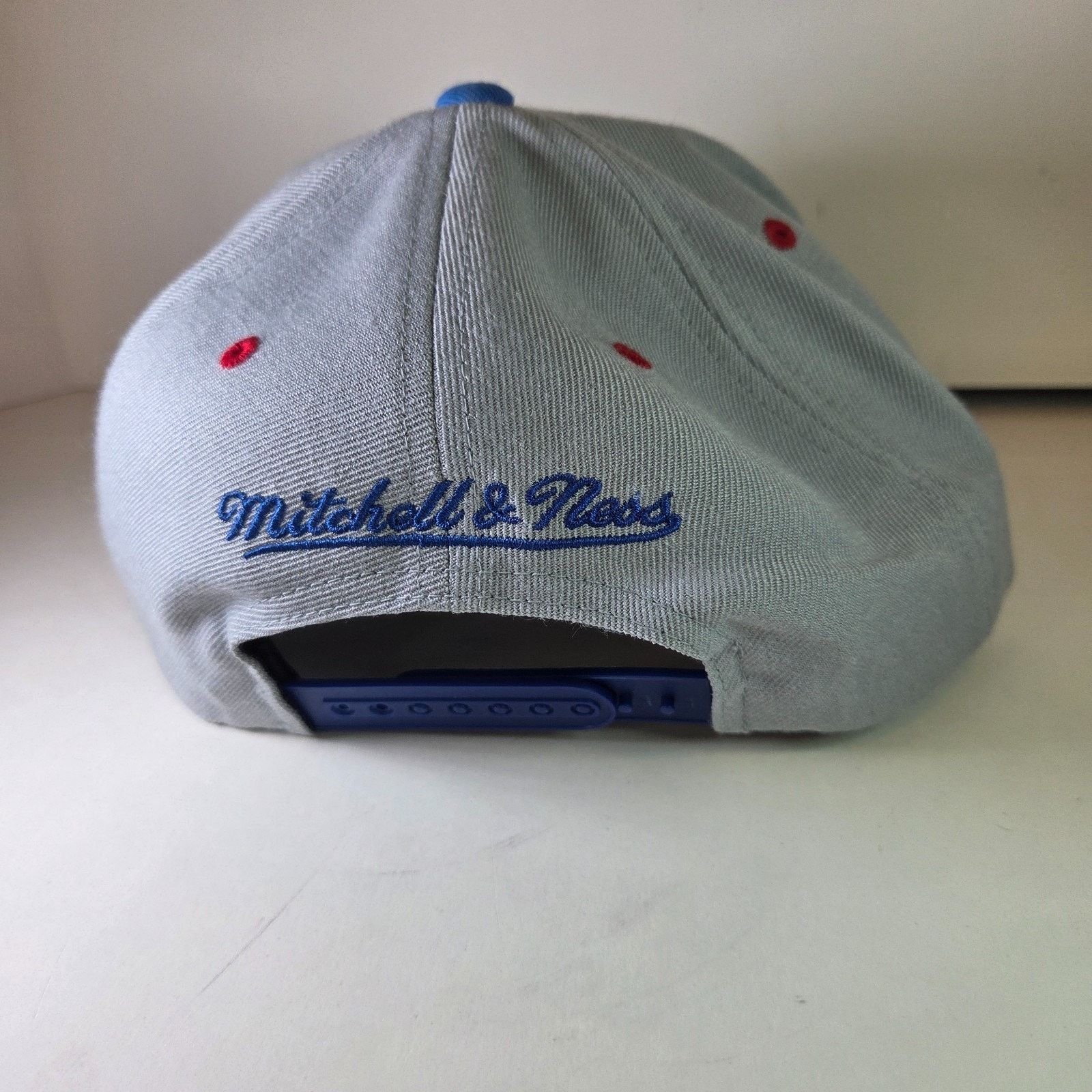 Mitchell & Ness Philadelphia 76ers Mitchell & Ness Snapback Hat Gray & Blue Size ONE SIZE - 3 Thumbnail