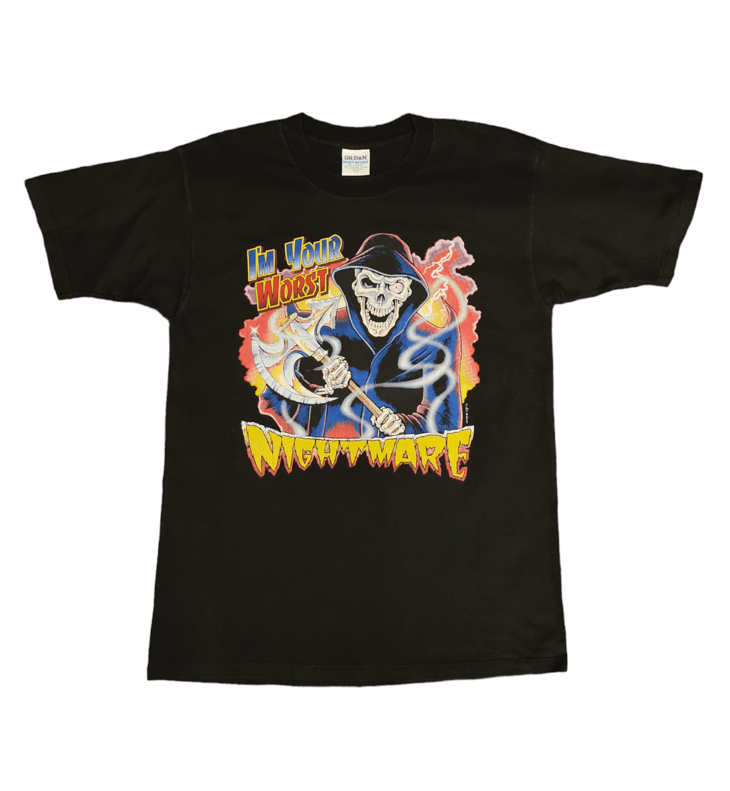 Vintage Vintage I Am Your Worst Nightmare Artwork By Air Waves Tee Size US L / EU 52-54 / 3 - 1 Thumbnail