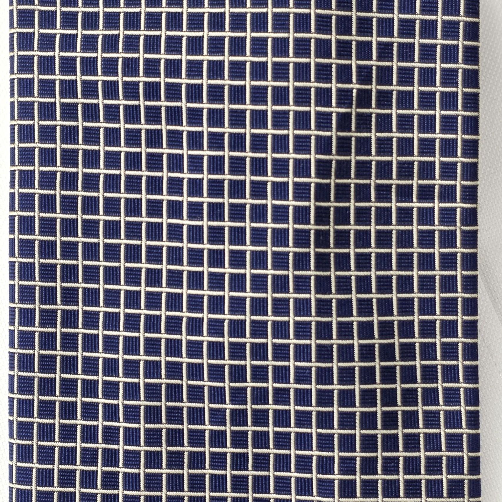 Robert Talbott VINTAGE Robert Talbott Necktie Blue Squares 100% Silk Designer Preppy Office Tie USA Size ONE SIZE - 2 Thumbnail