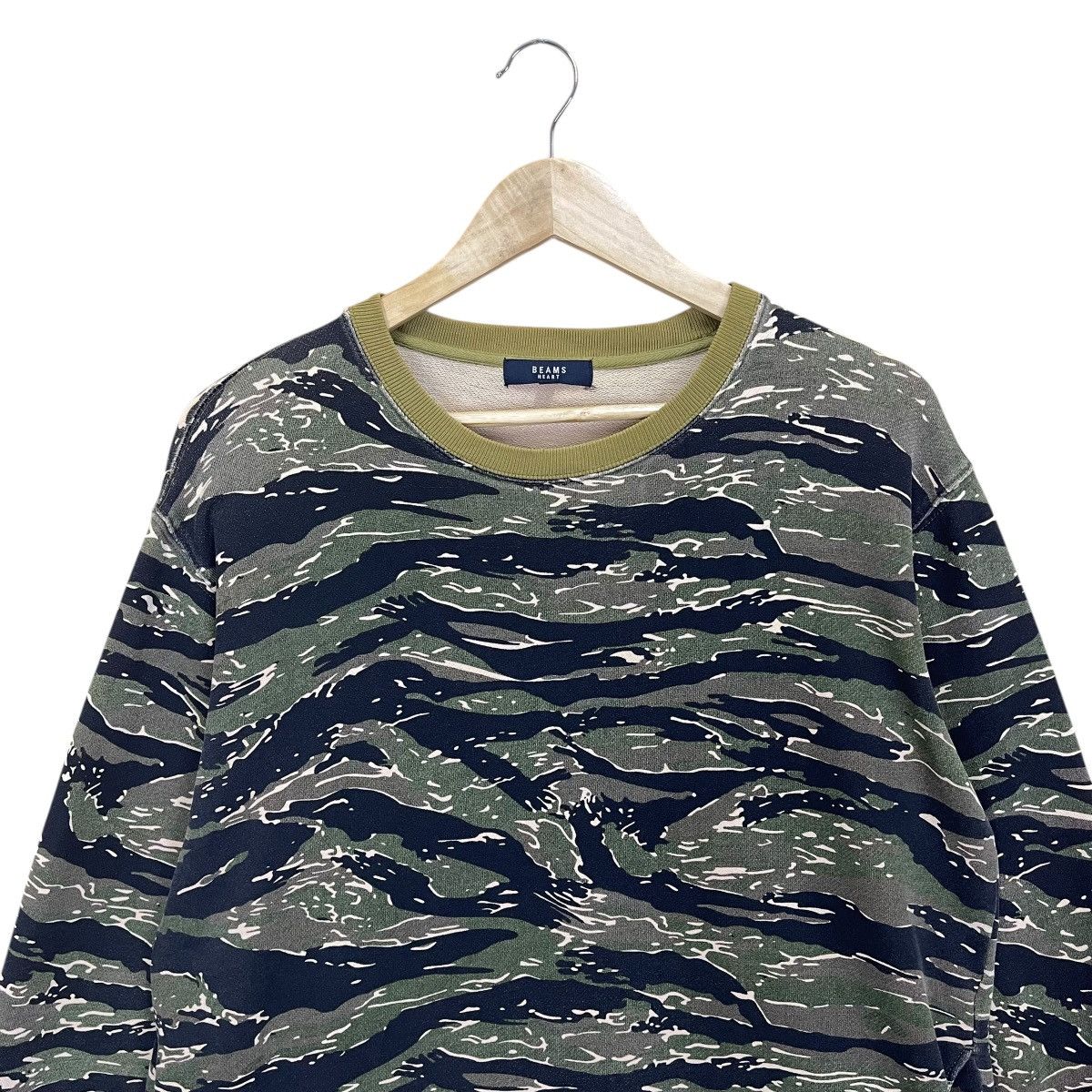 Beams Plus Beams Hearts Tiger Stripe Design Crewneck Sweatshirt Size US M / EU 48-50 / 2 - 4 Thumbnail