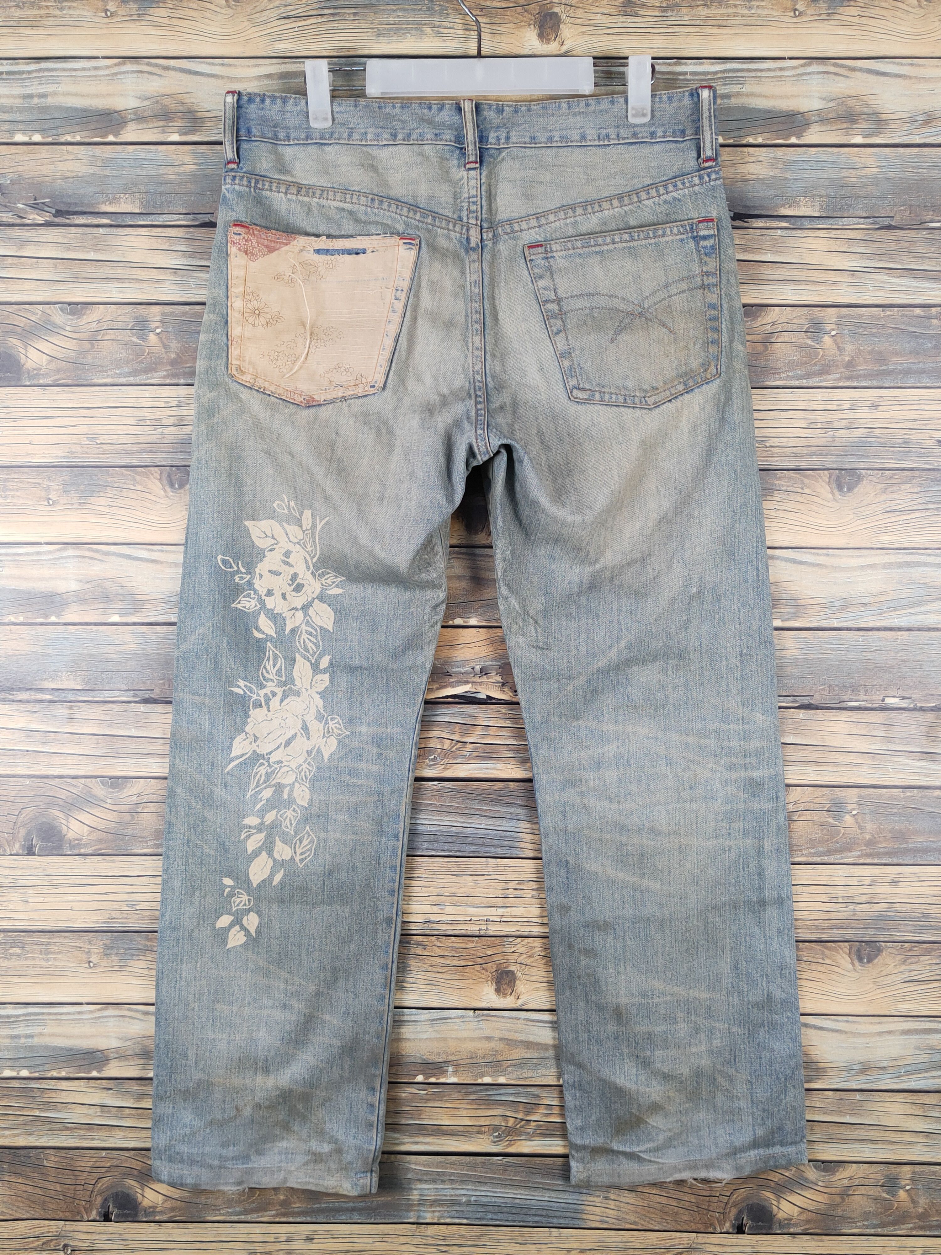 Takeo Kikuchi DL Takeo Kikuchi Blue Faded Distressed Ripped Jeans #W1478 Size US 32 / EU 48 - 1 Thumbnail