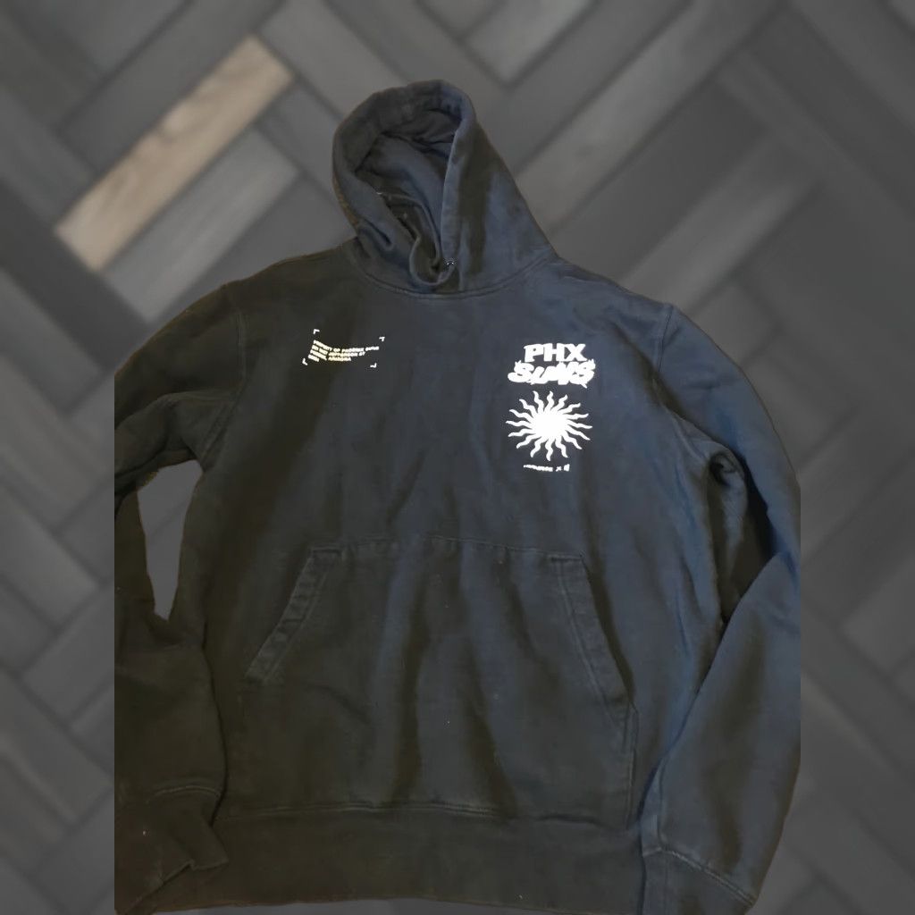 Vintage House of Highlights Hoodie Men's Medium Black Phoenix Suns Logo Graphic Print Pullover Hooded Pockets Size US M / EU 48-50 / 2 - 1 Thumbnail