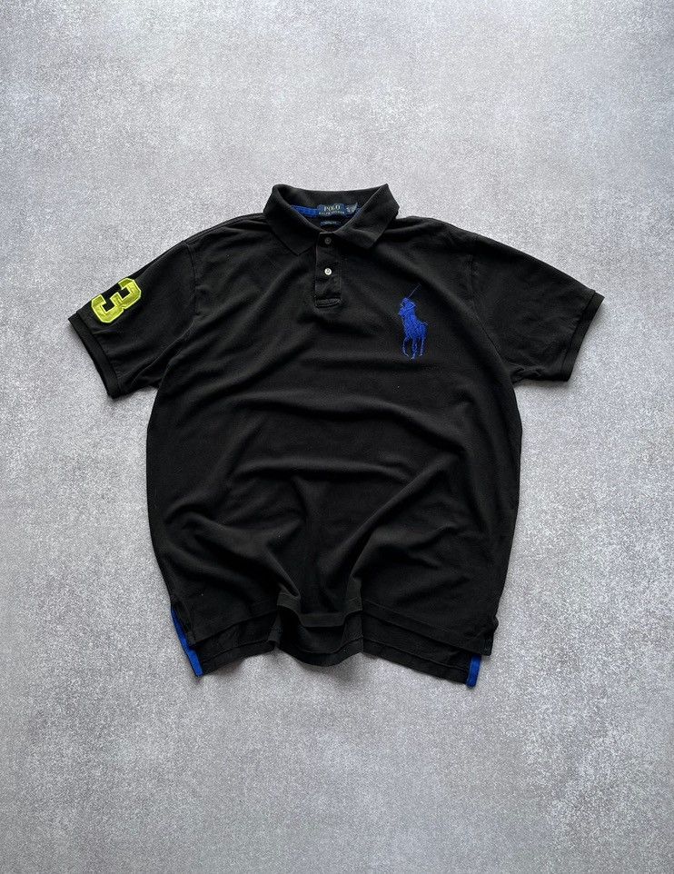 トップス polo Ralph lauren polo shirt y2k black Y2K Ralph Lauren Black Label Embroidered Polo Shirt - QUIRK