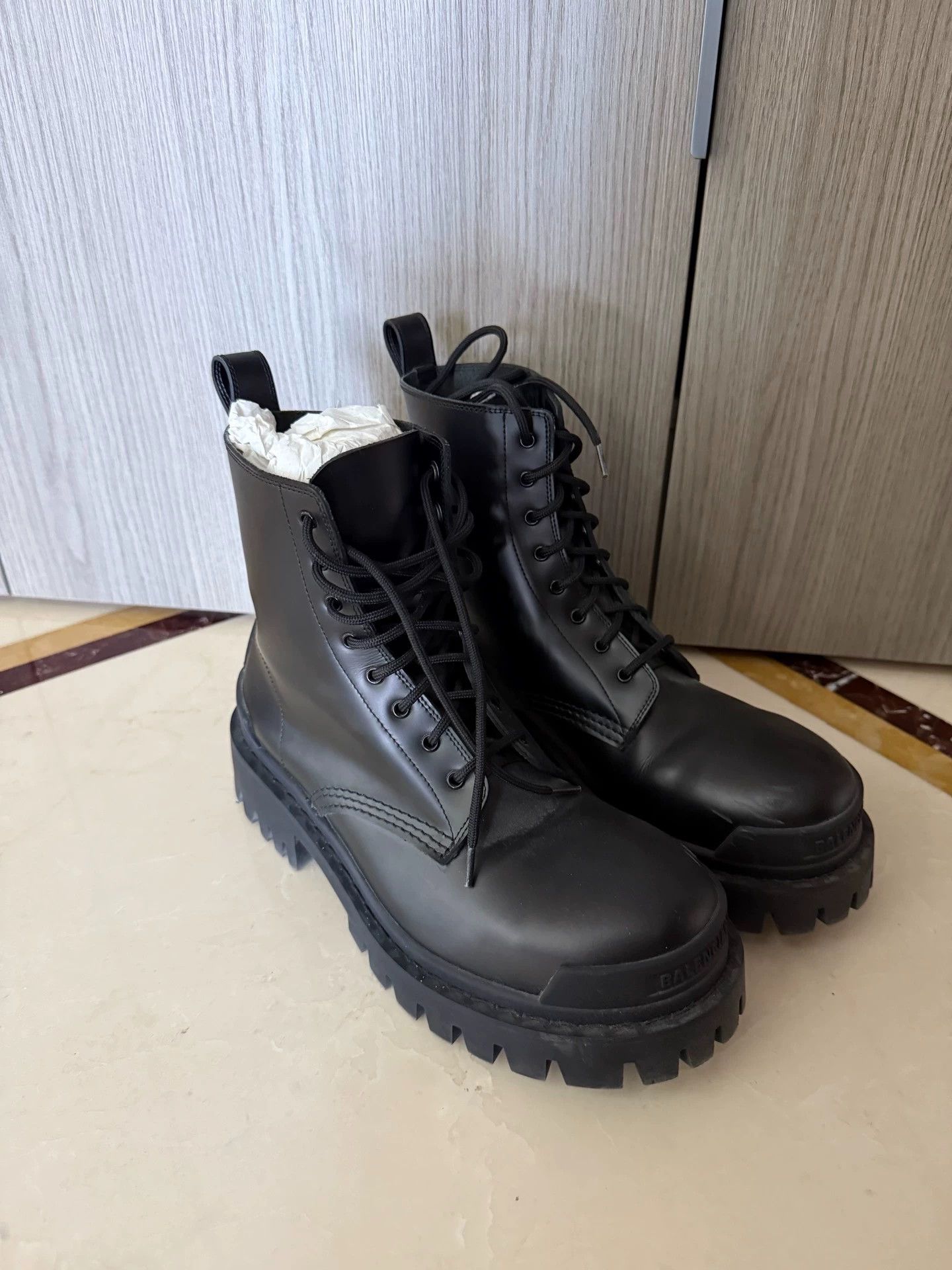 Balenciaga Balenciaga Strike black combat boots Size US 7.5 / IT 37.5 - 4 Thumbnail