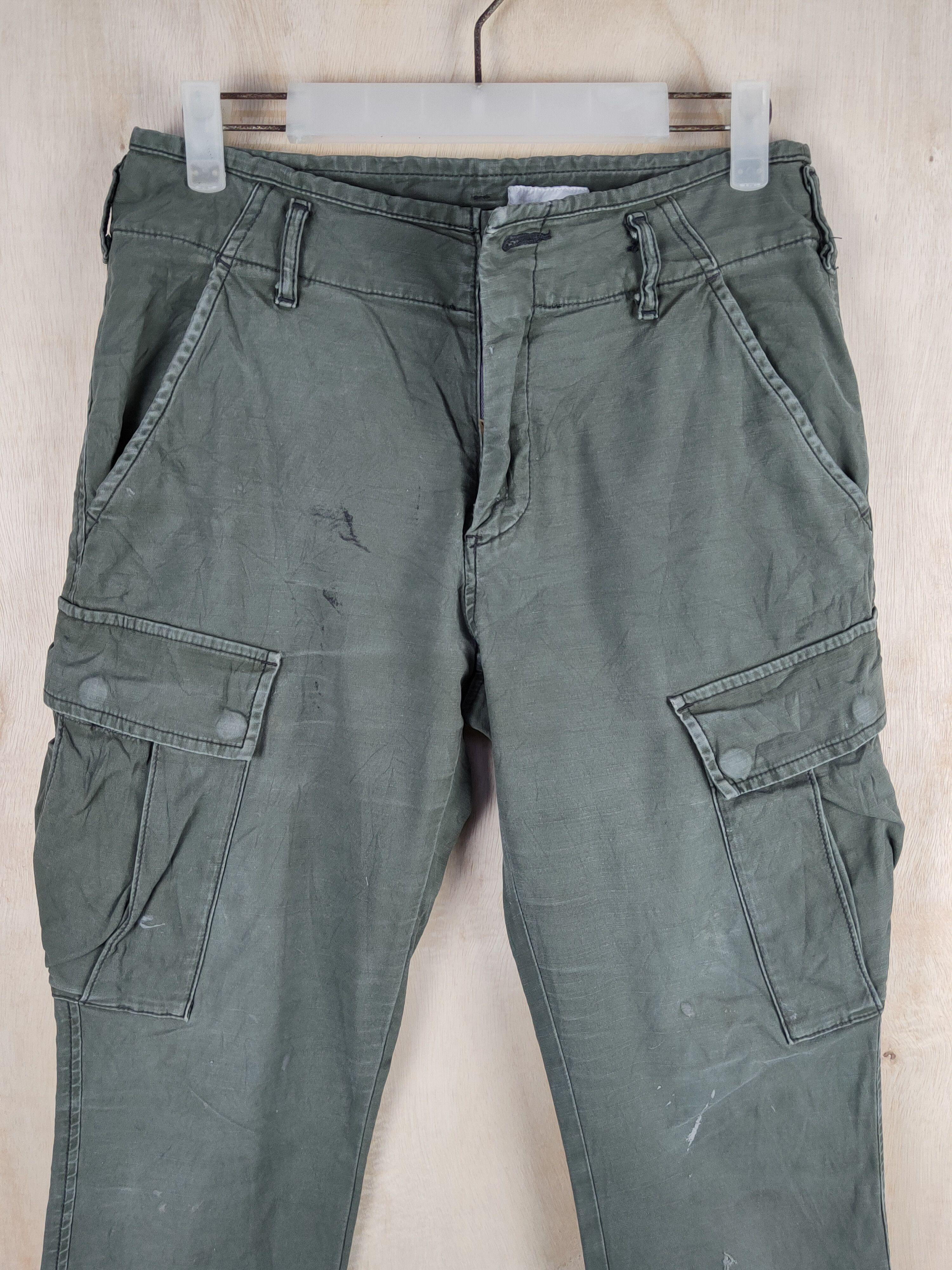 ONES STROKE Ones Stroke Green Multipocket Tactical Cargo Pants #S2407 Size US 28 / EU 44 - 2 Thumbnail