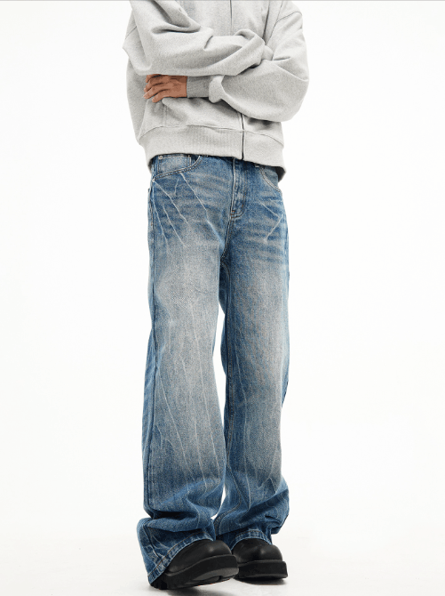 Japanese Brand Lightning washed retro cleanfit straight flared jeans y2k Size US 32 / EU 48 - 2 Thumbnail